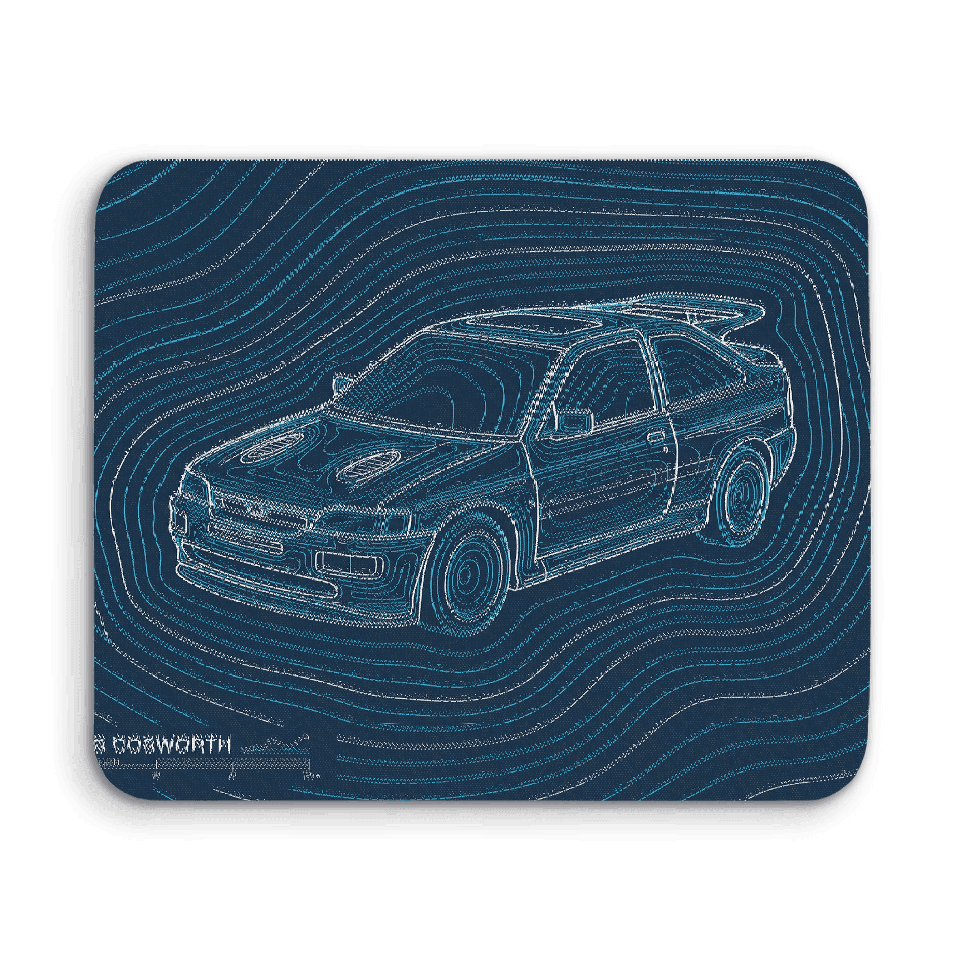 Ford Escort RS Cosworth Topographic Elevation Art