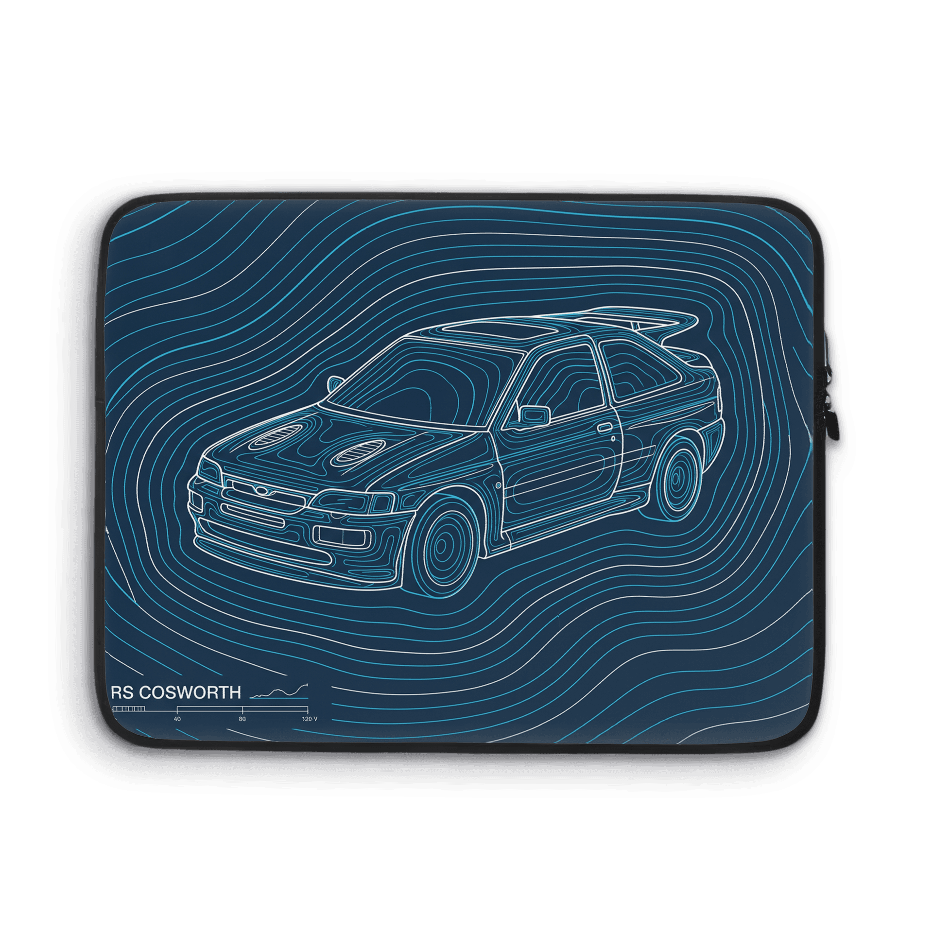 Ford Escort RS Cosworth Topographic Elevation Art