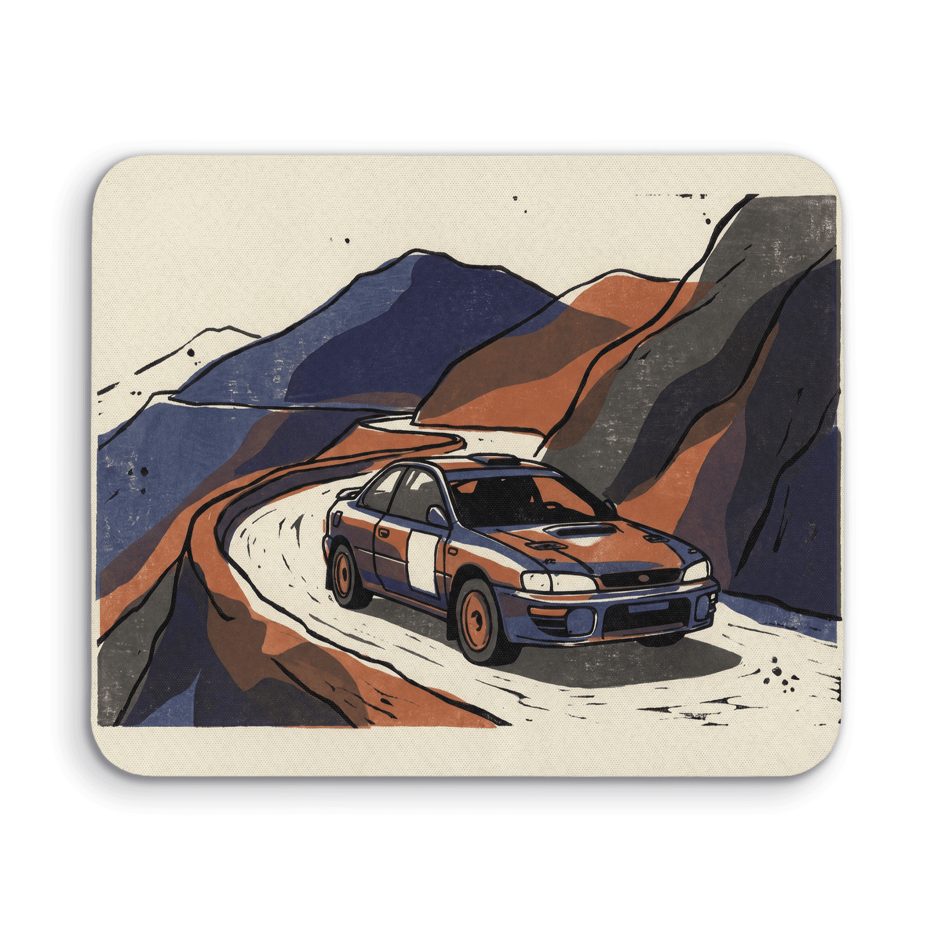 Impreza Mountain Pass Block Print