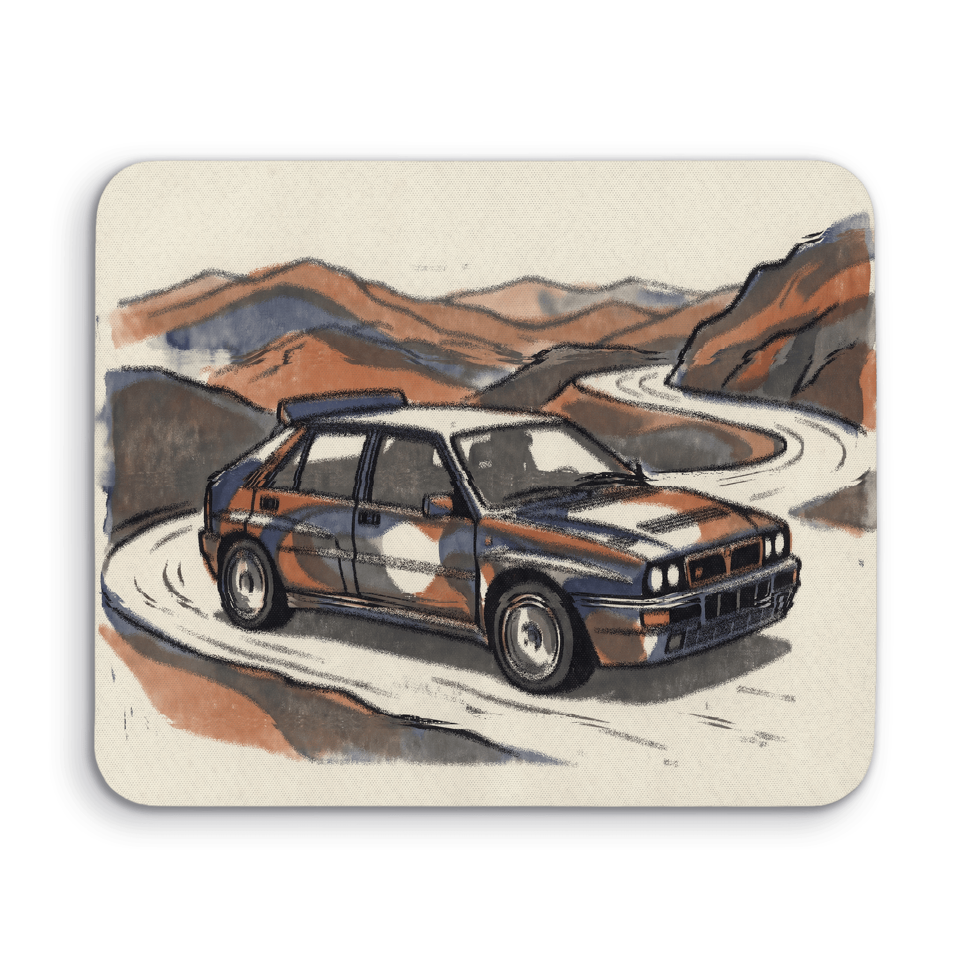 Delta Integrale Mountain Pass Block Print