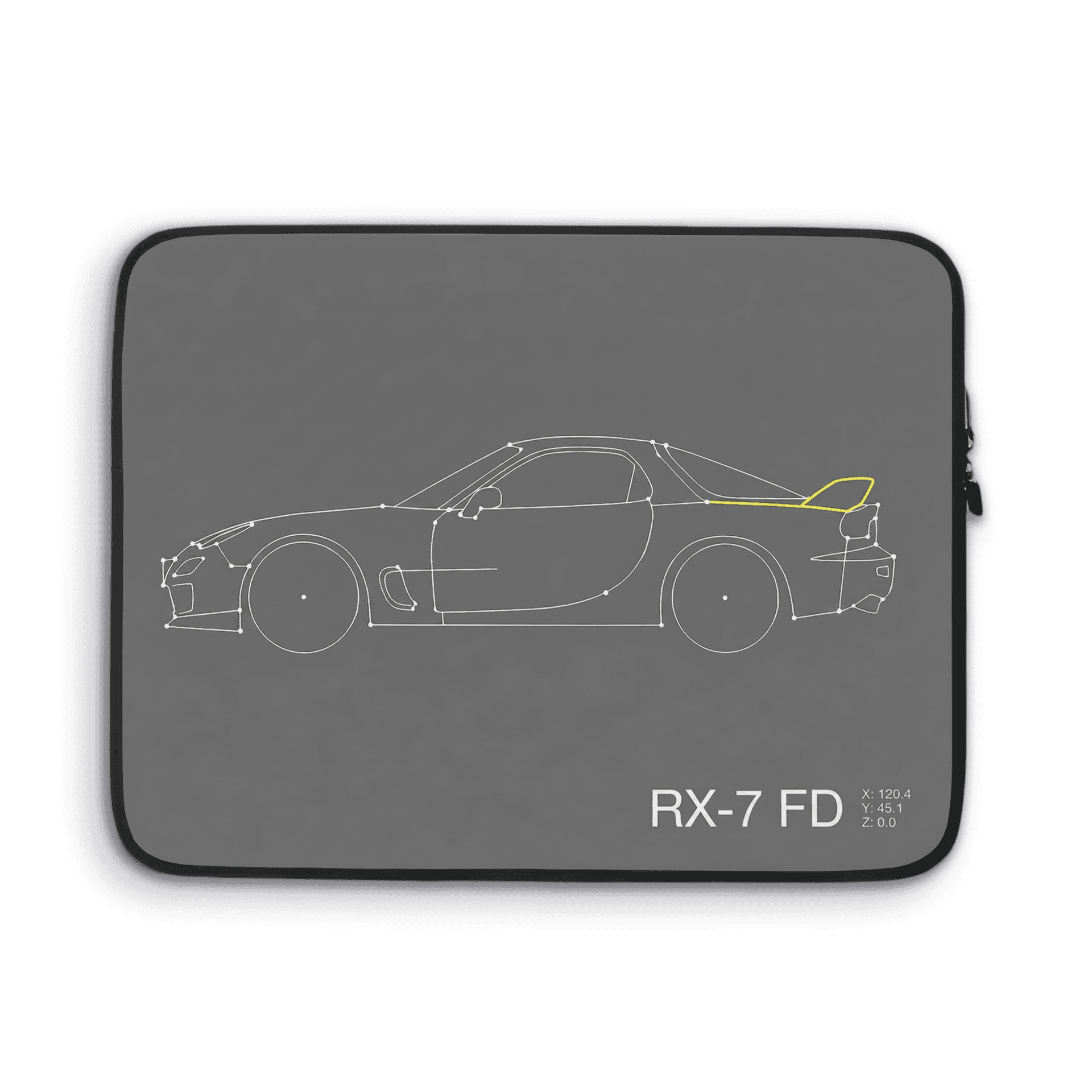 Minimalist RX-7 FD Wireframe Art