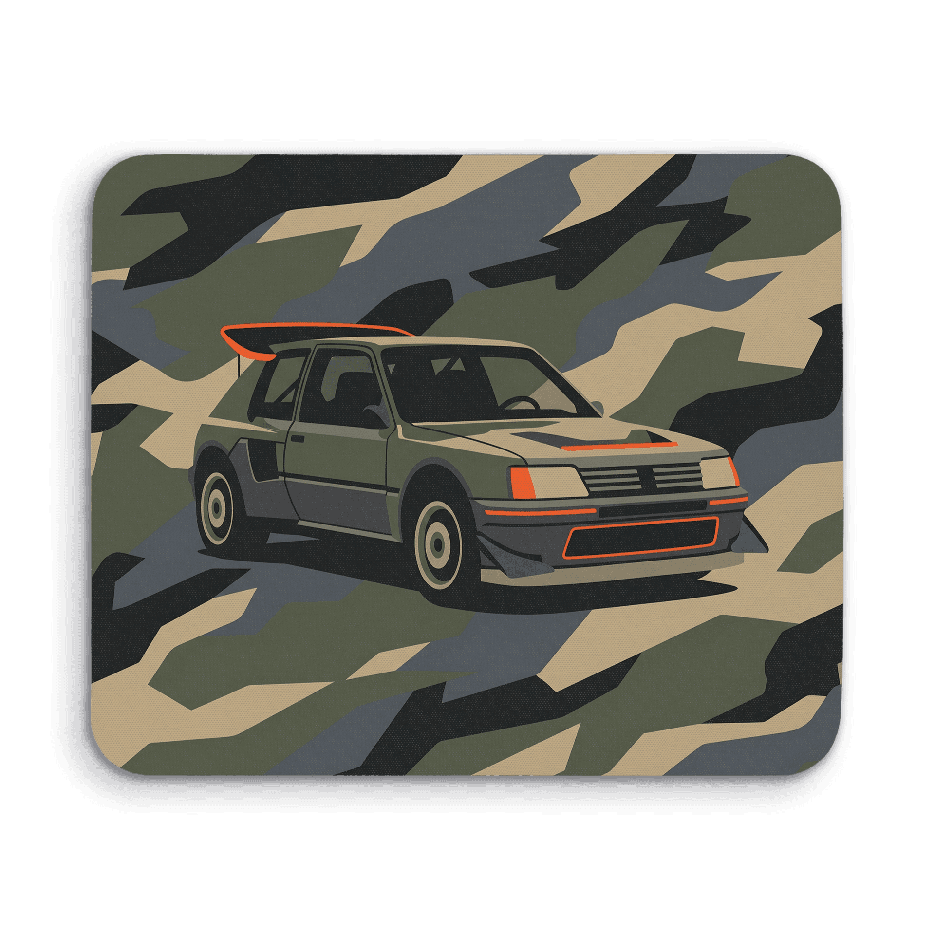 Peugeot 205 T16 Camouflage Flat Art