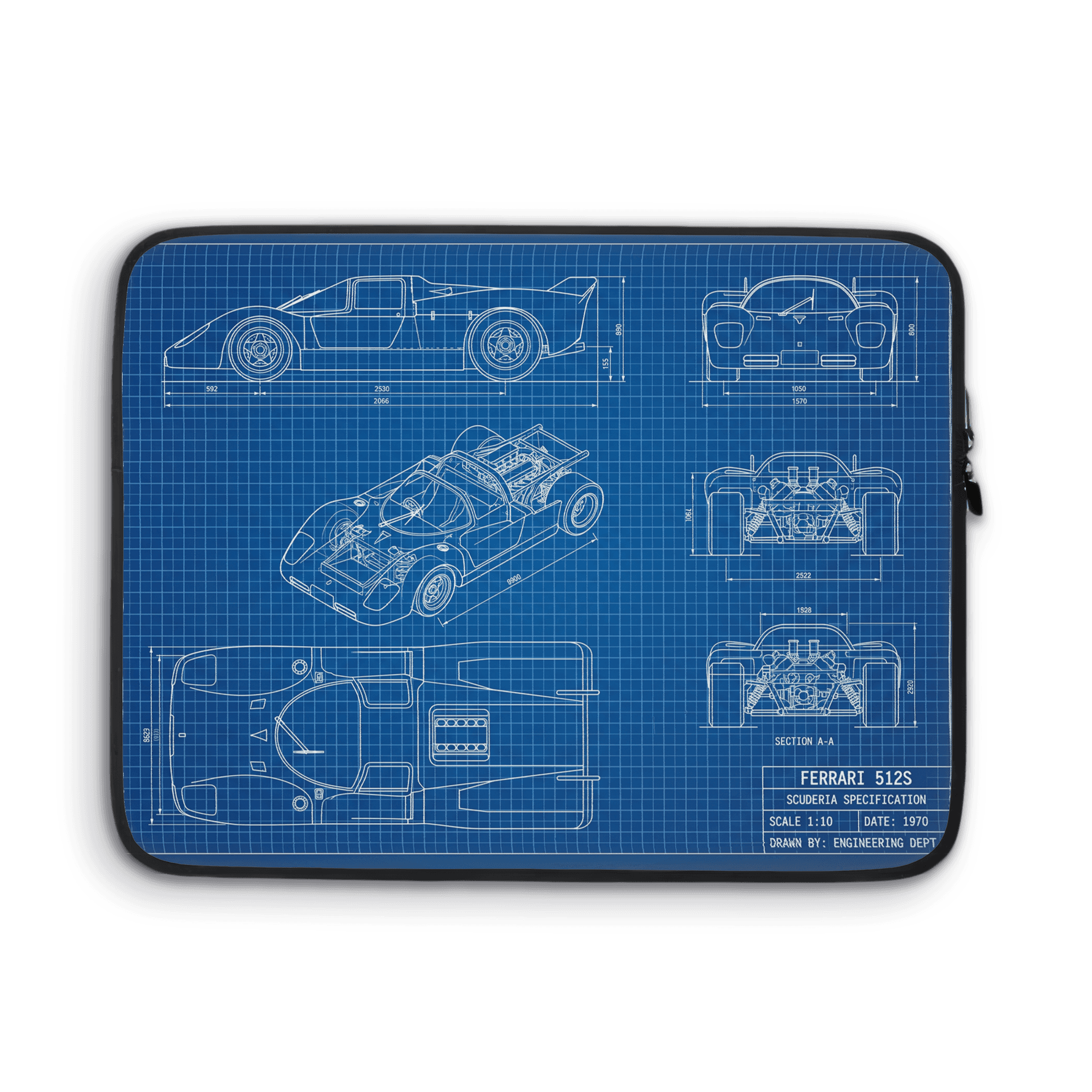 Ferrari 512S Scuderia Specification Technical Blueprint