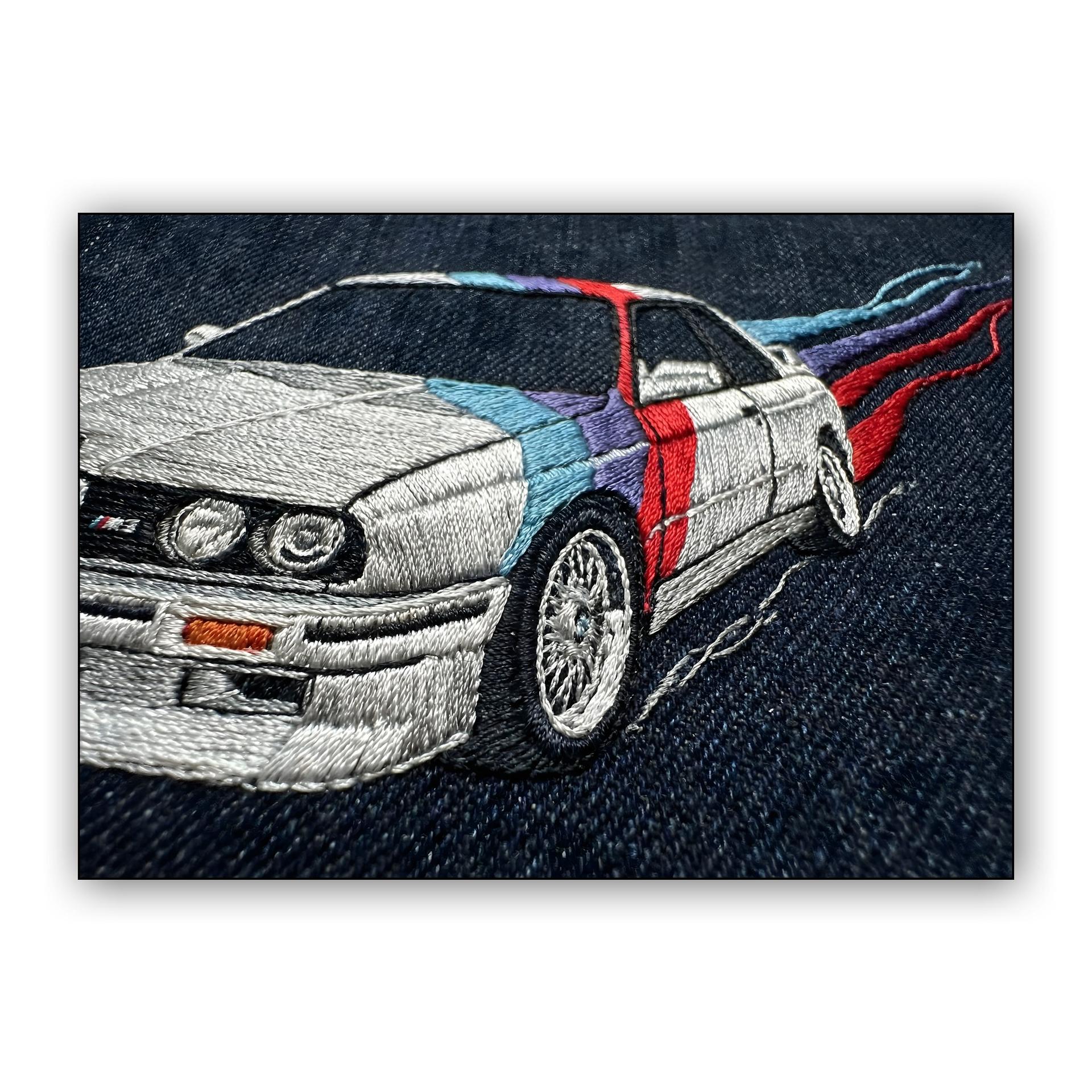BMW E30 M3 Denim Embroidery