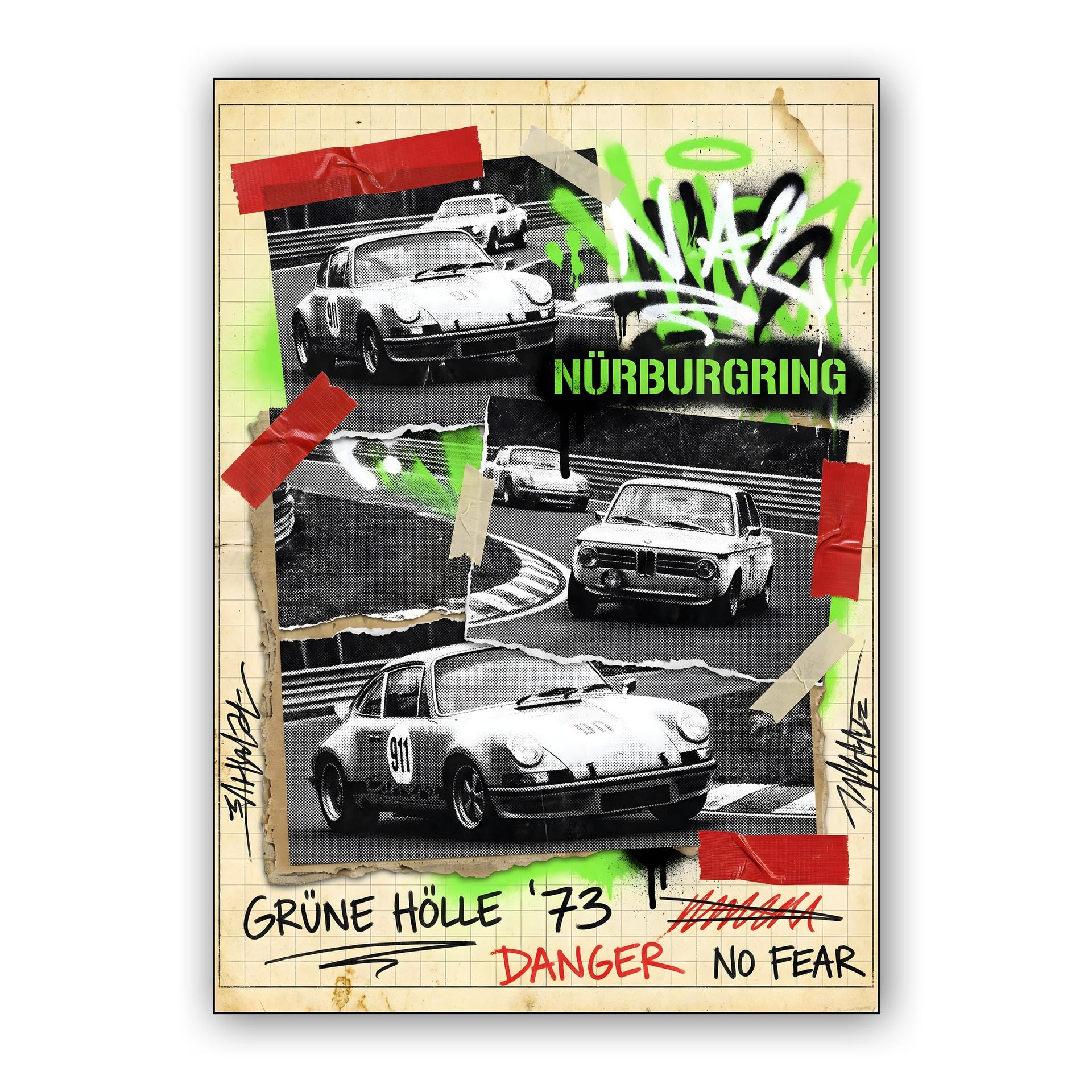 Green Hell '73: Vintage Racing Collage