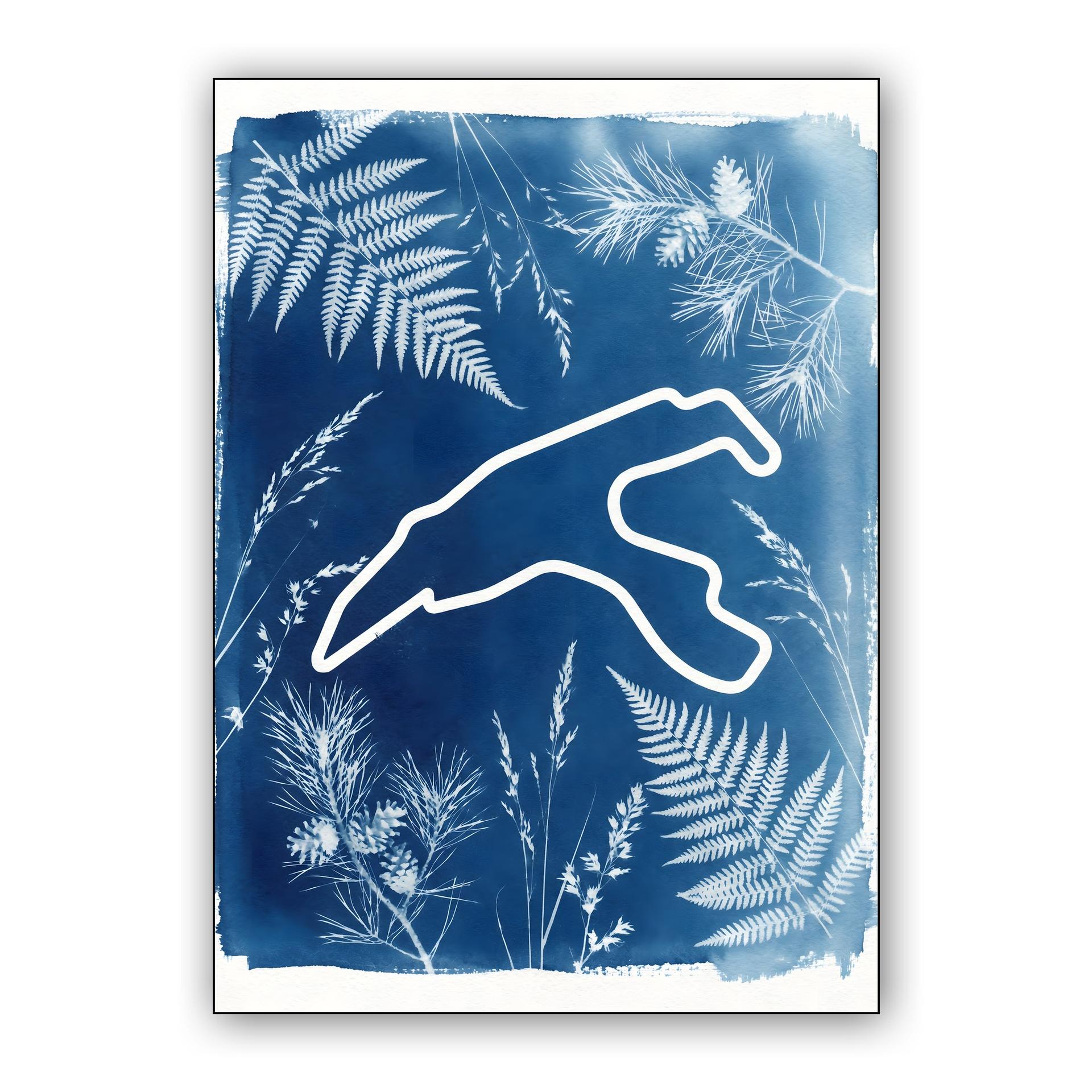 Blue Green Hell: Nürburgring Botanical Cyanotype
