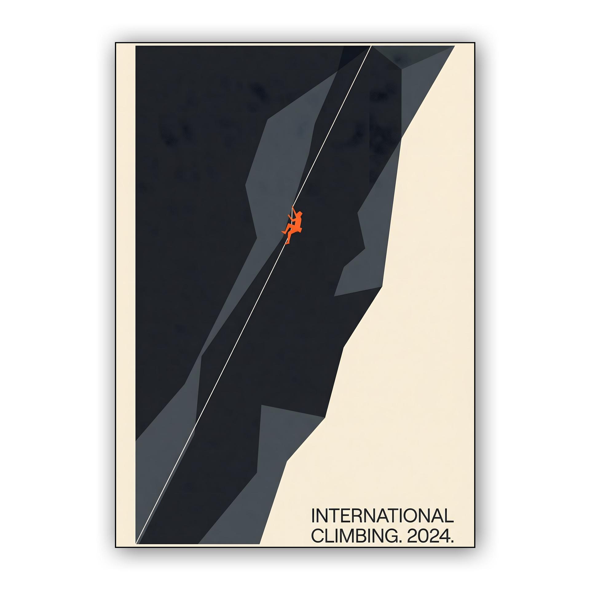 Vertical Ambition: International Climbing 2024 Graphic Poster