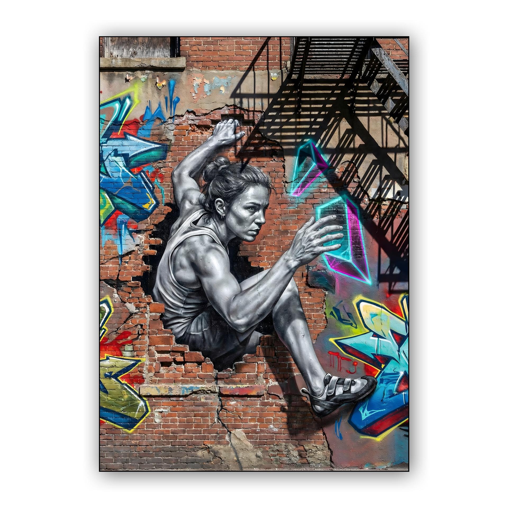 Urban Ascent: The Neon Crag Mural