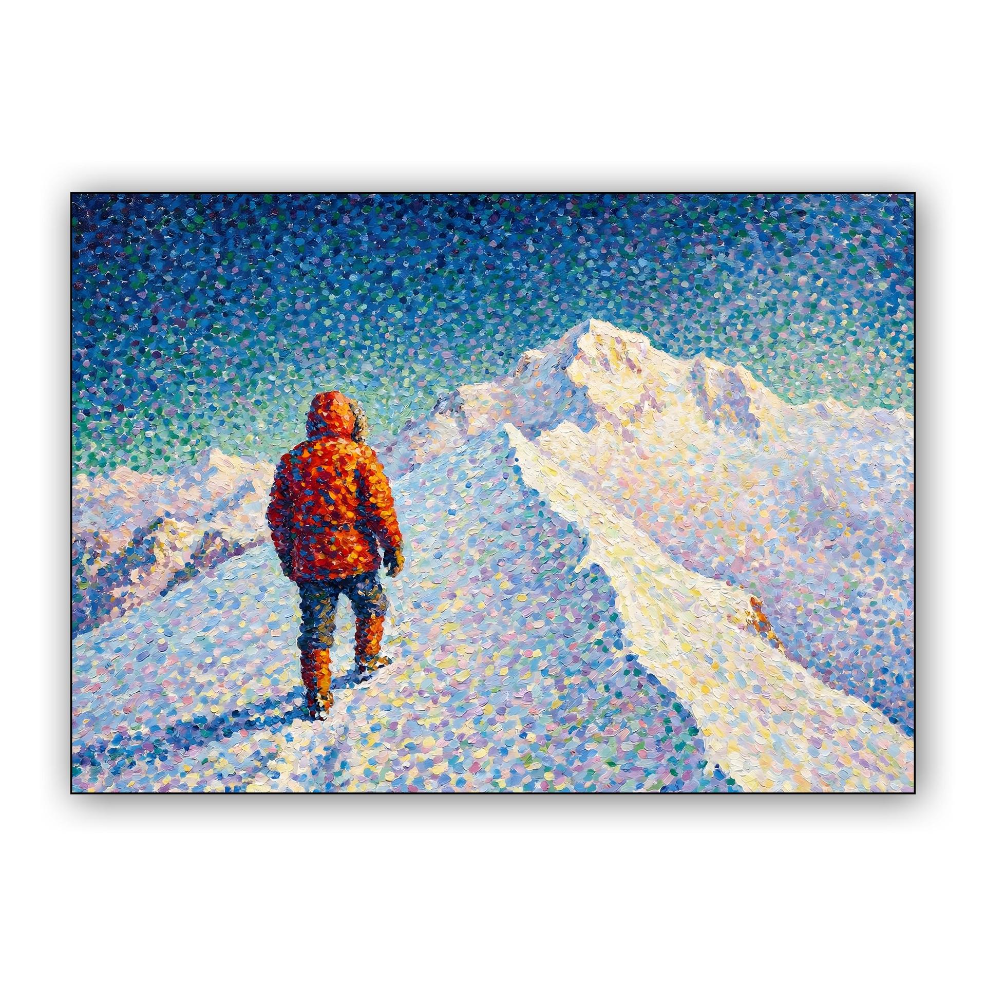 The High Ridge: Pointillist Alpine Journey