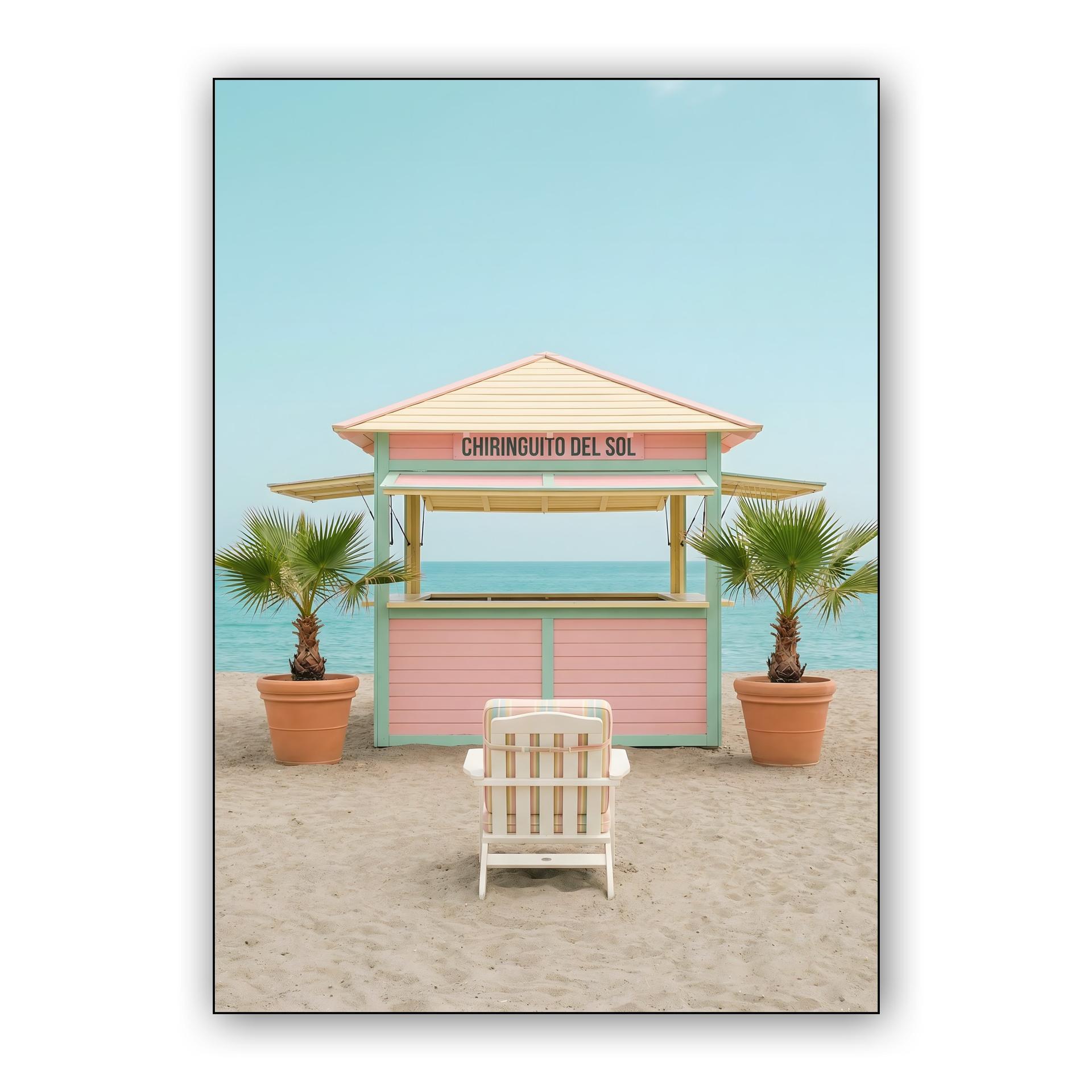 Chiringuito del Sol: Minimalist Pastel Beach Kiosk