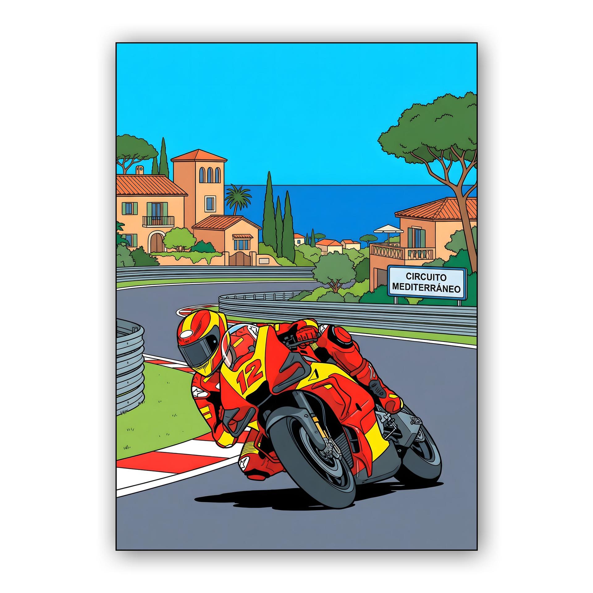 Adrenaline at the Coast: Circuito Mediterráneo Illustration