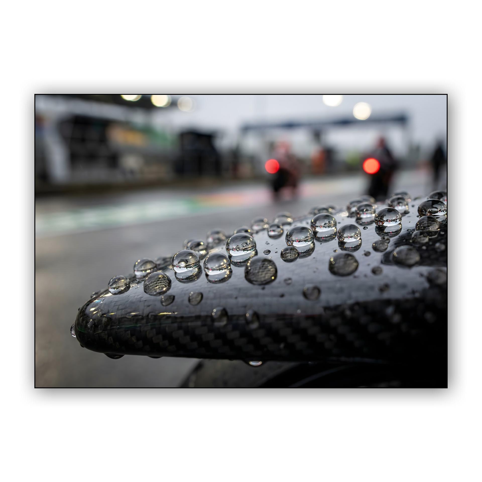 The Tension of Speed: Rain on Carbon Fiber