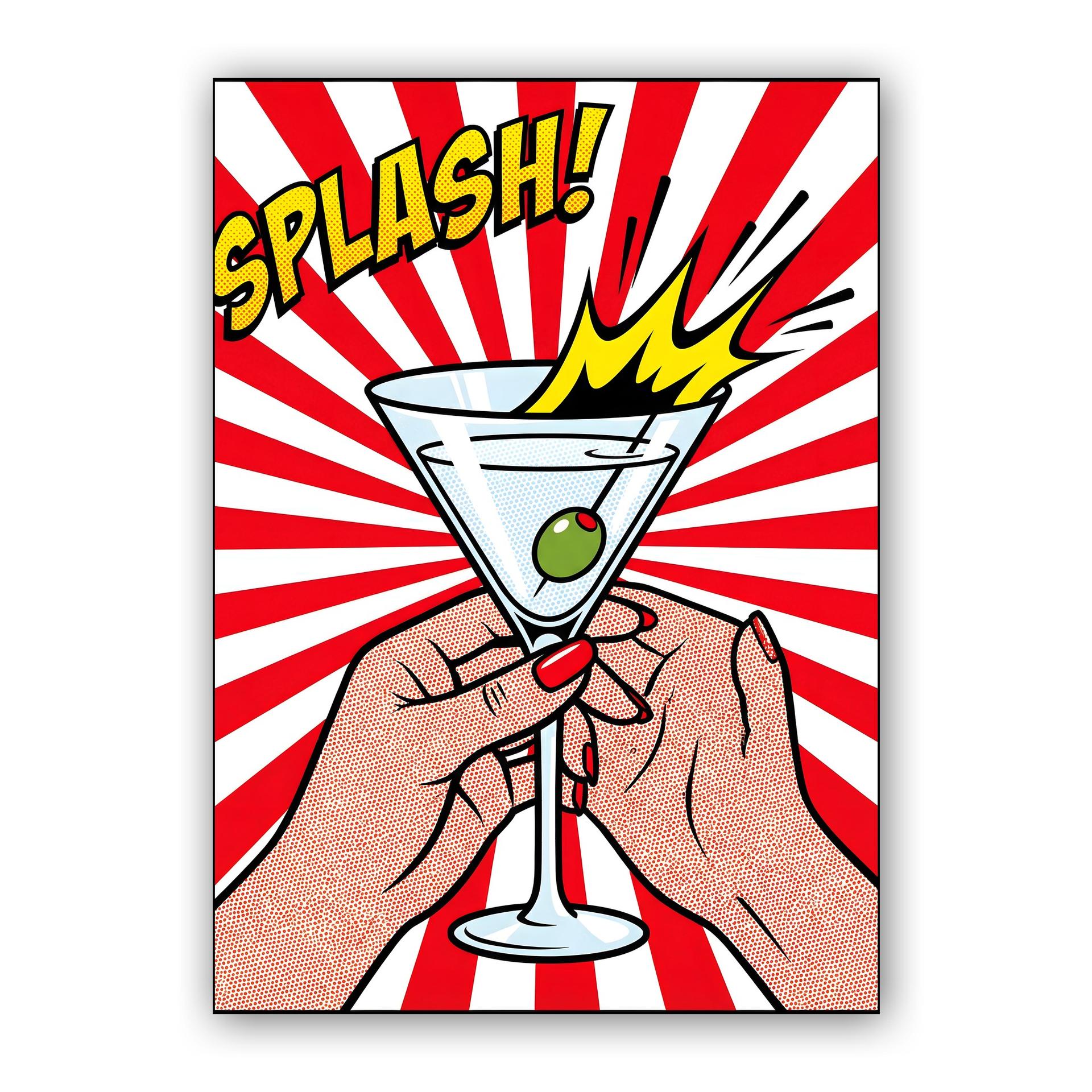 The Martini Splash Pop Art