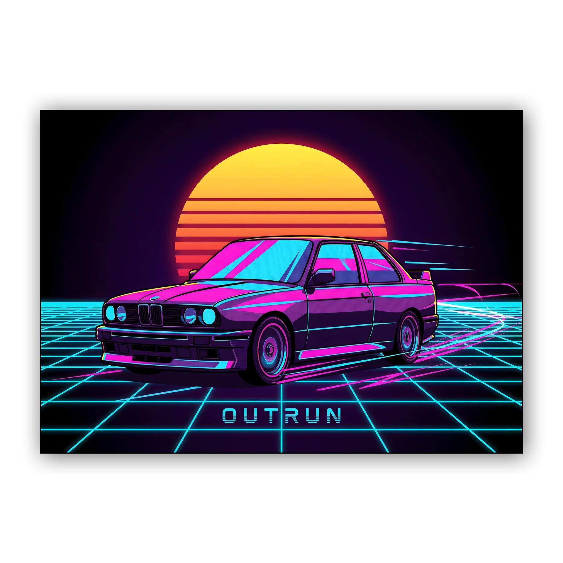 BMW E30 M3: Neon Outrun Pulse