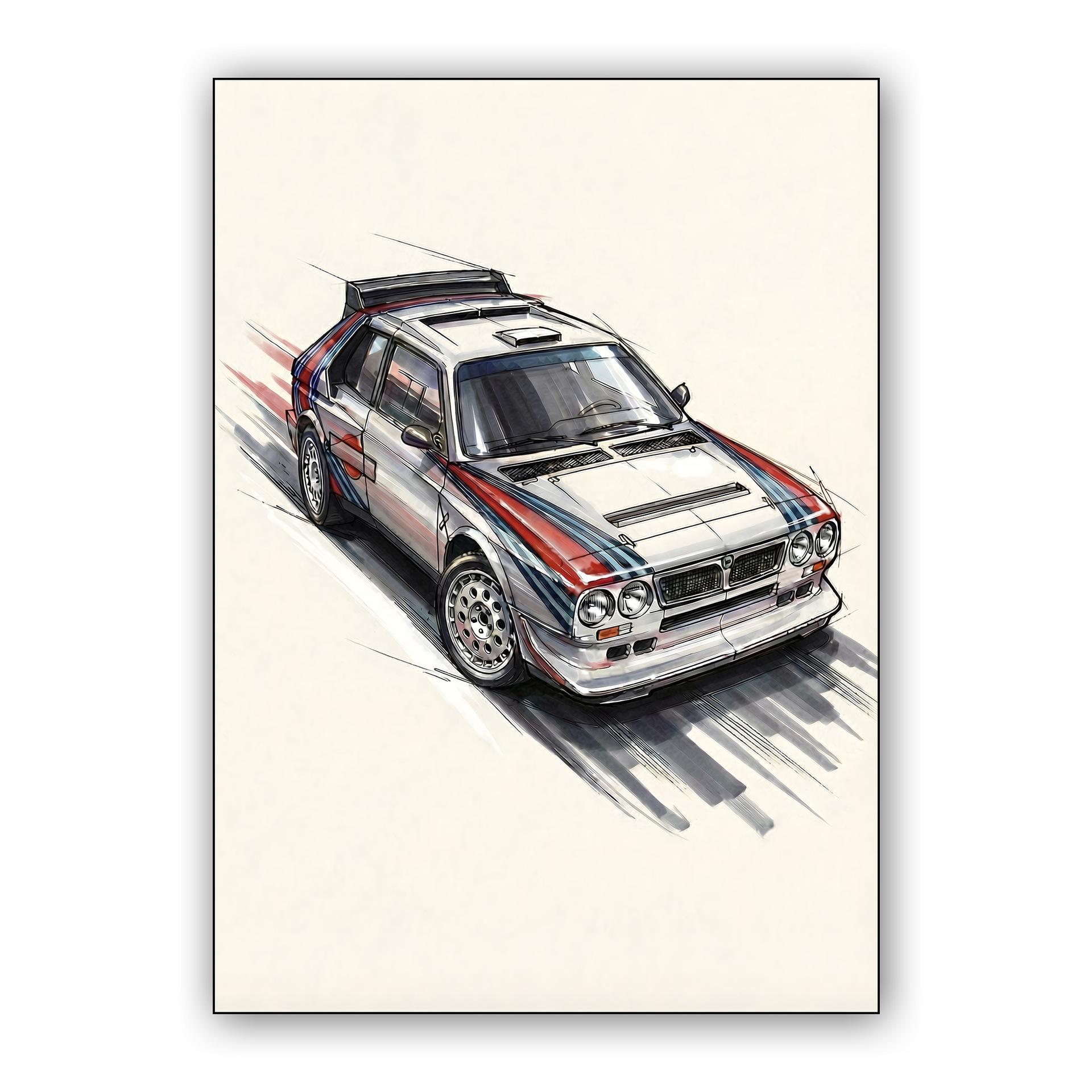 Lancia Delta S4 Martini Racing Rally Illustration