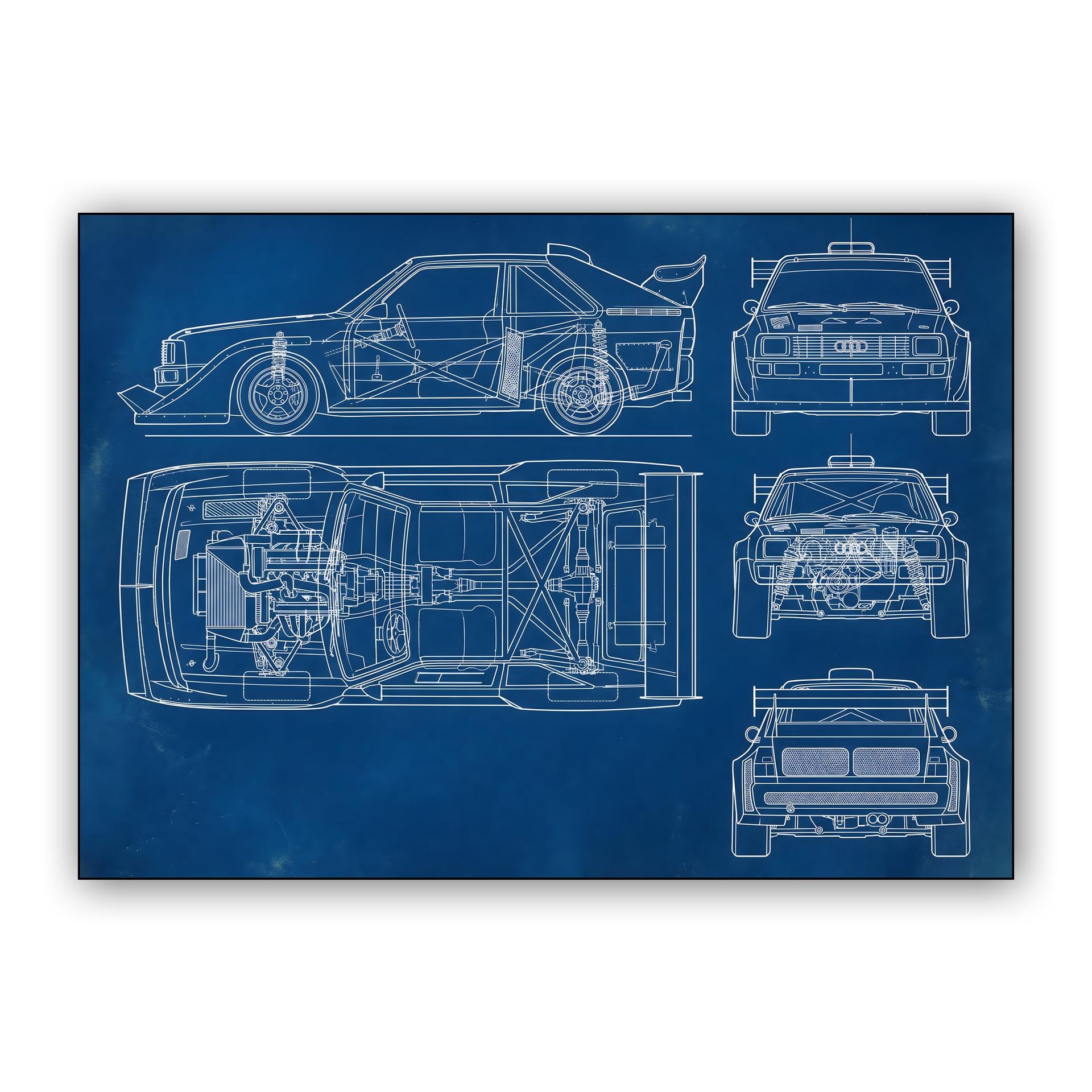 Audi Quattro S1: Engineering Blueprint Study