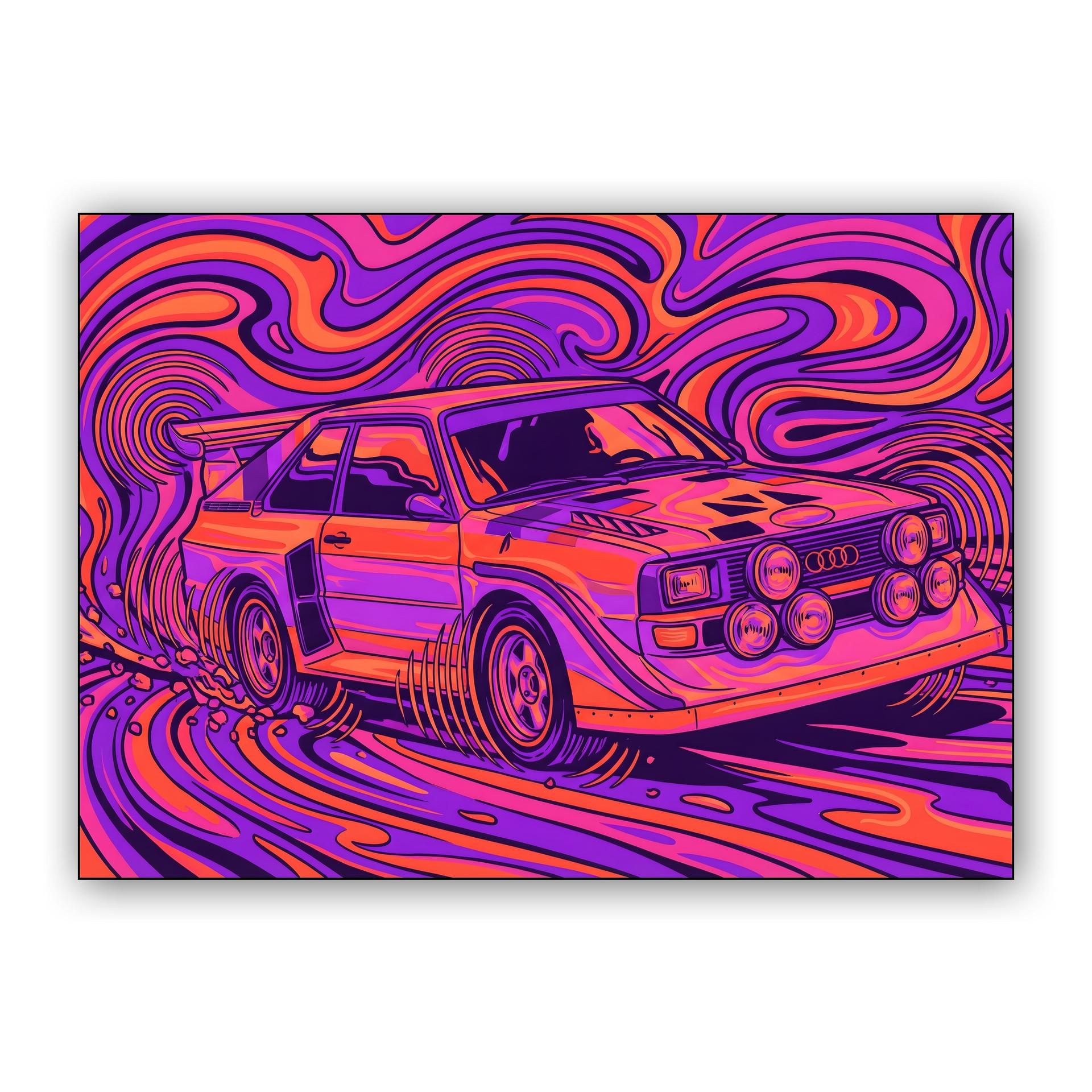 Audi Quattro S1: Psychedelic Rally Pulse