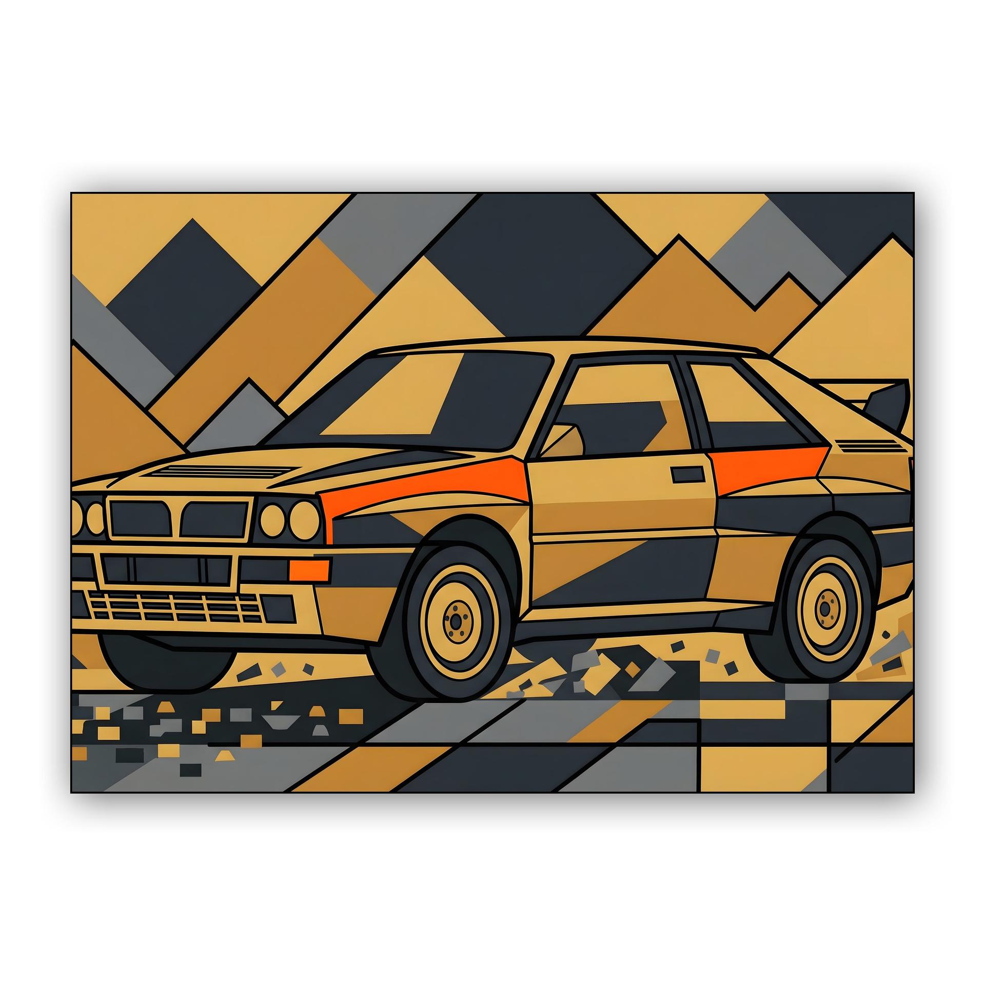 Lancia Delta Integrale: Geometric Mountain Rally