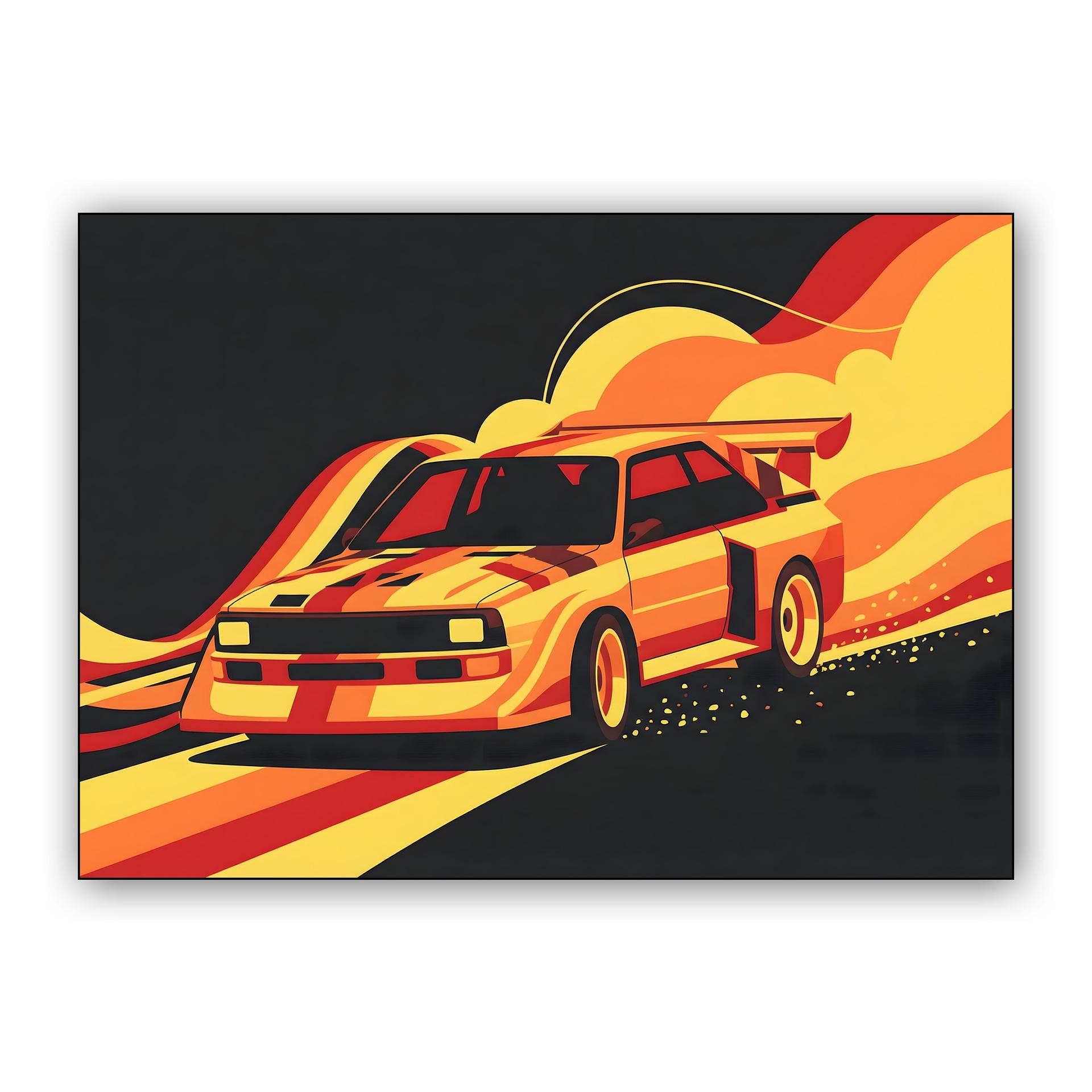 Audi Quattro S1: Retro Graphic Surge