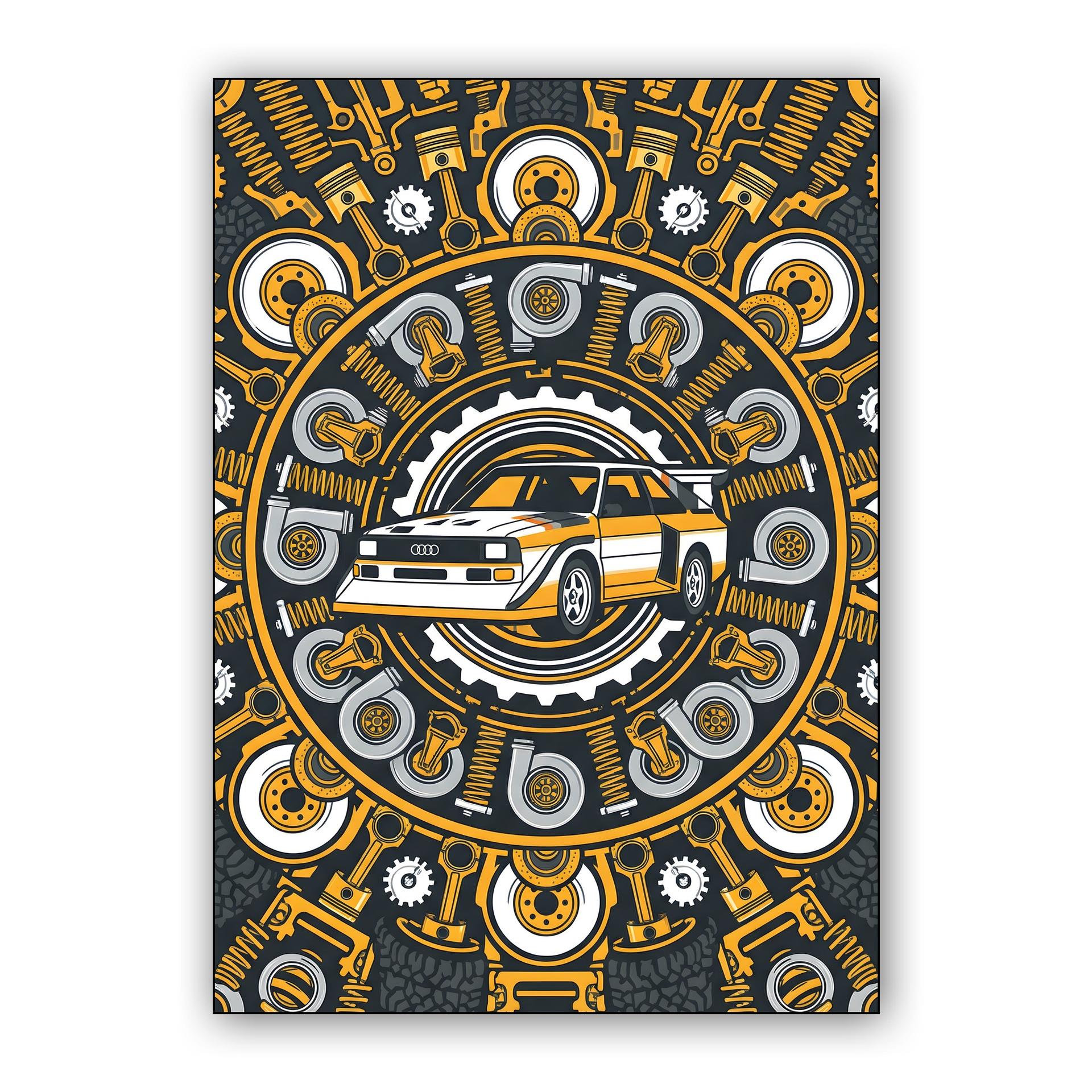 Audi Quattro S1: Mechanical Mandala