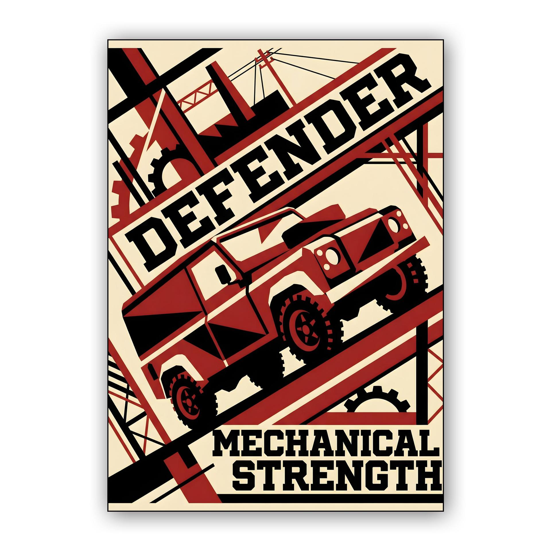 Mechanical Strength Defender Constructivist Art