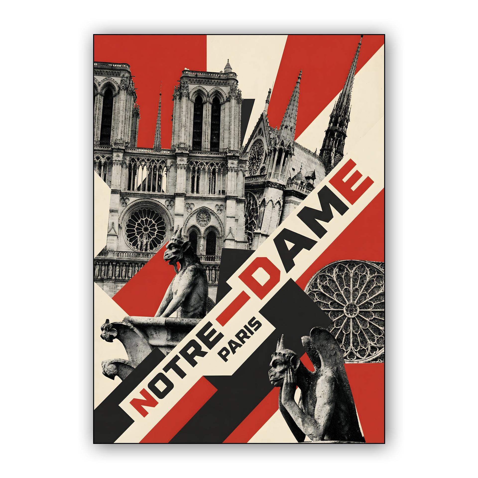 Notre-Dame Paris Punk Graphic Collage