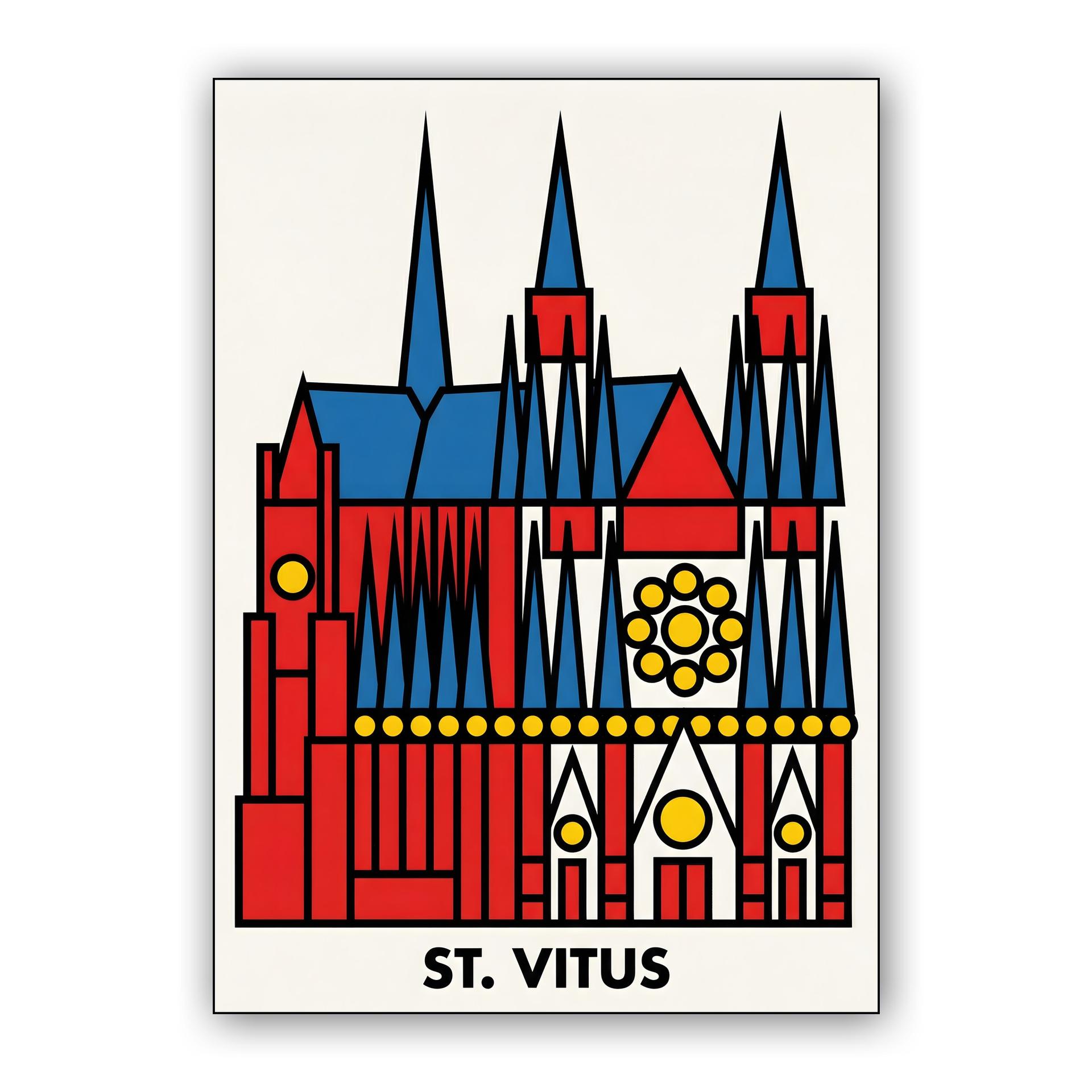 St. Vitus Cathedral Geometric Abstract