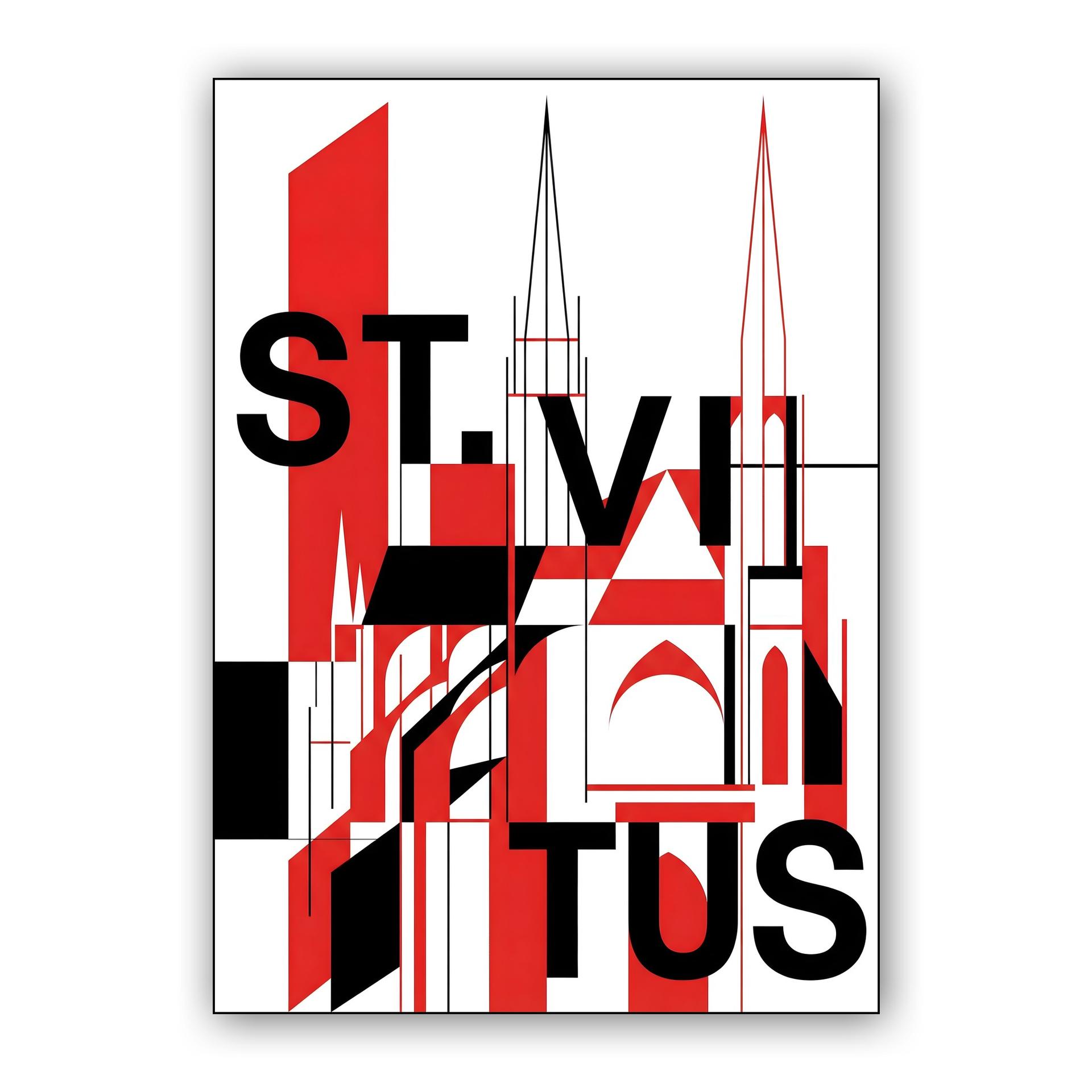 St. Vitus Cathedral Geometric Typography