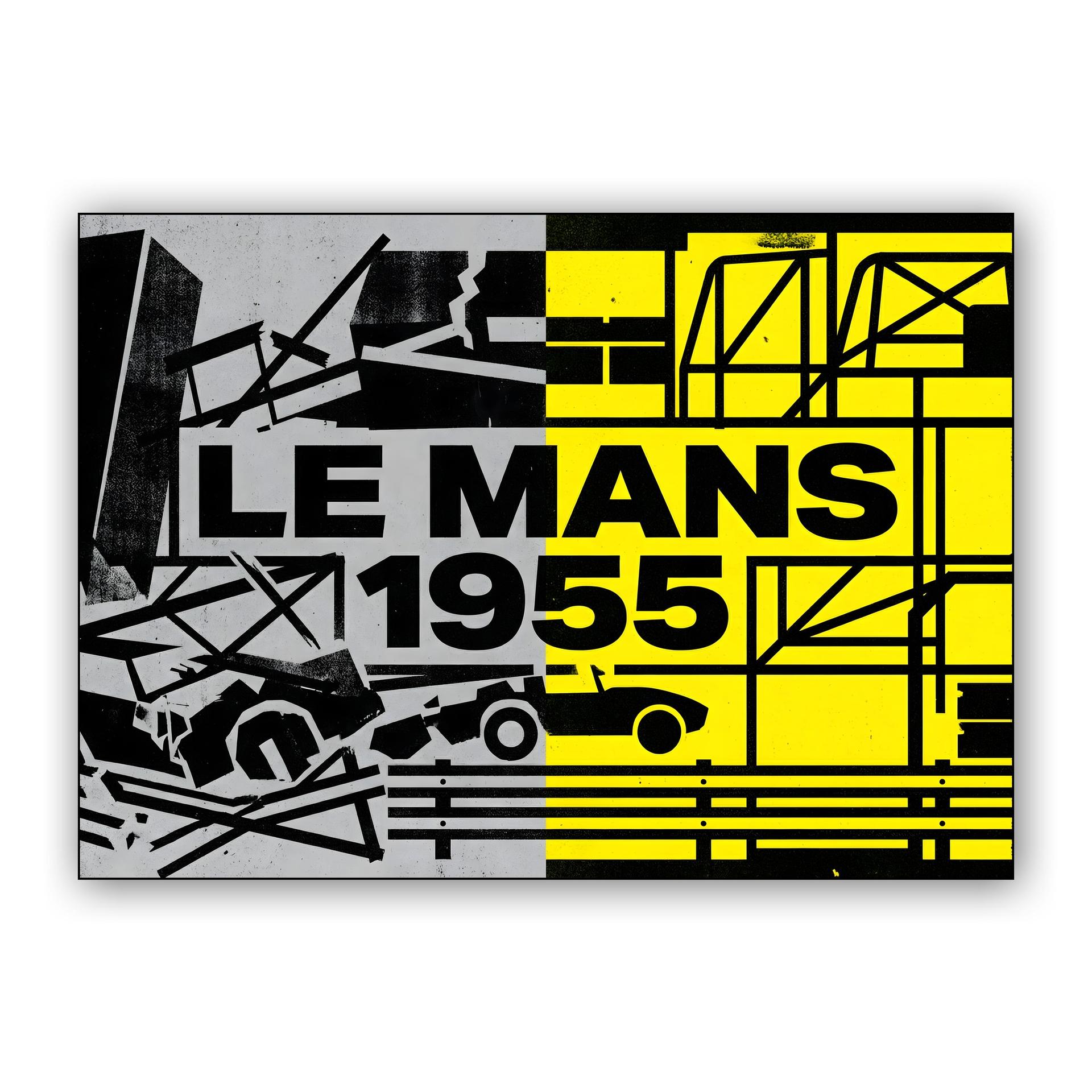 Le Mans 1955: Split Industrial Graphic Tribute
