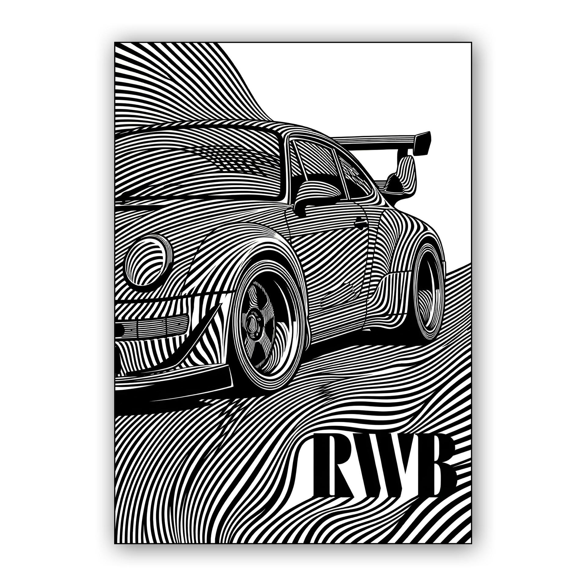 Porsche 911 RWB: Op Art Kinetic Flow