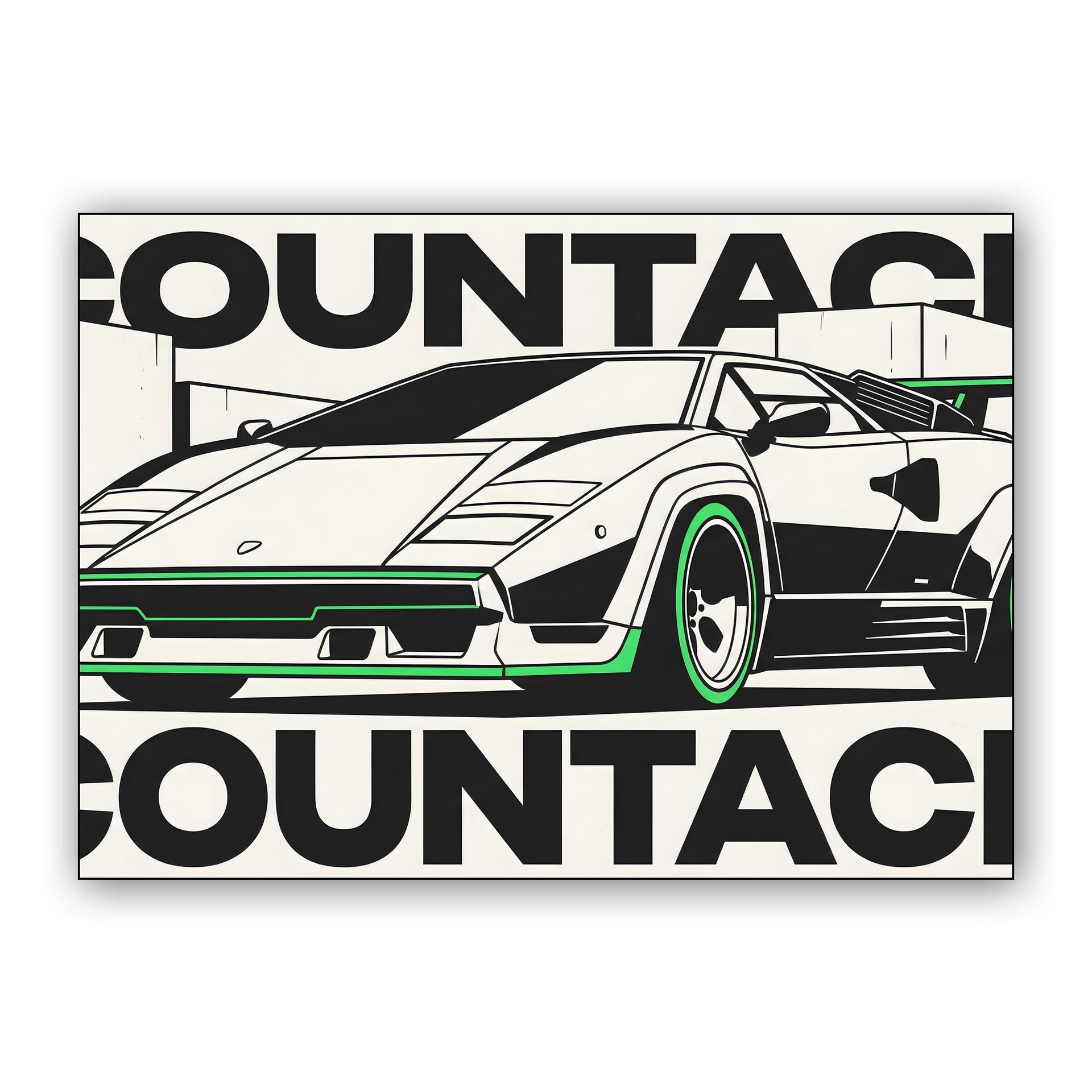Lamborghini Countach Neon Wedge