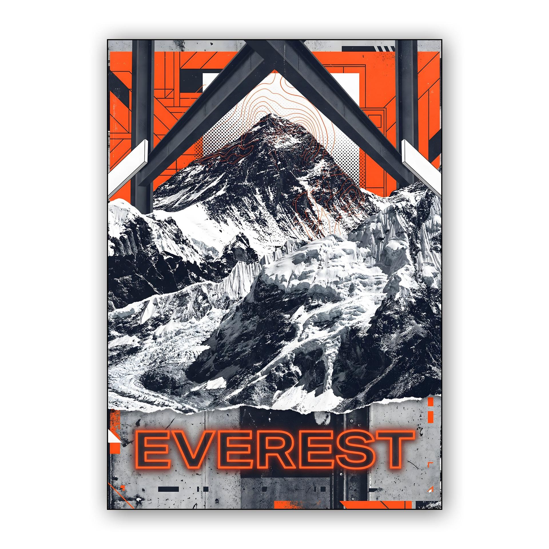 Everest Industrial Mixed Media Graphic Poster