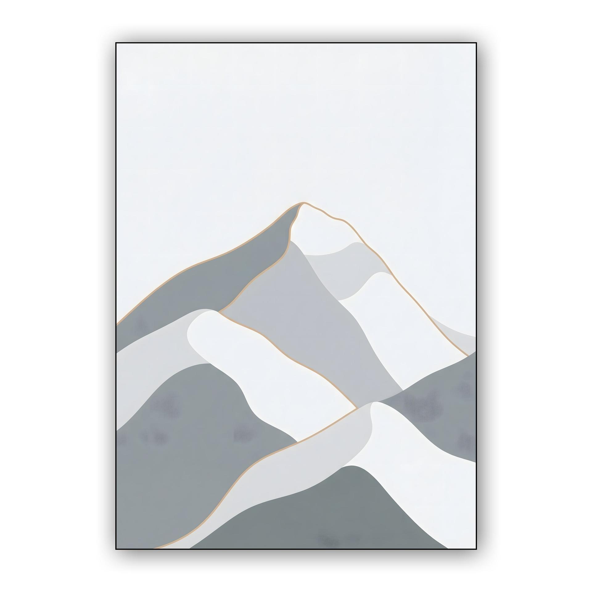 Minimalist Geometric Mountain Summit