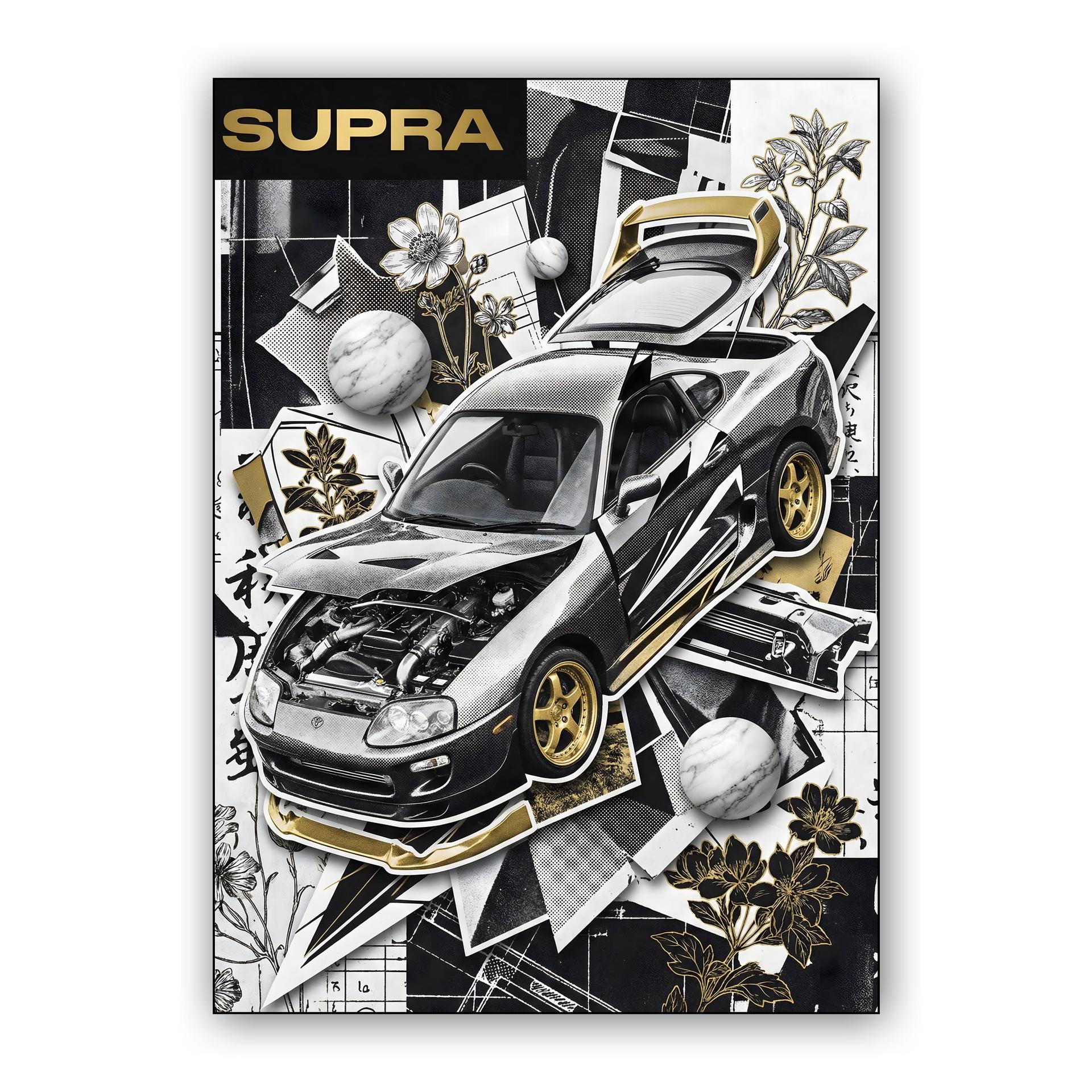 Supra A80 Gold & Monochrome Collage
