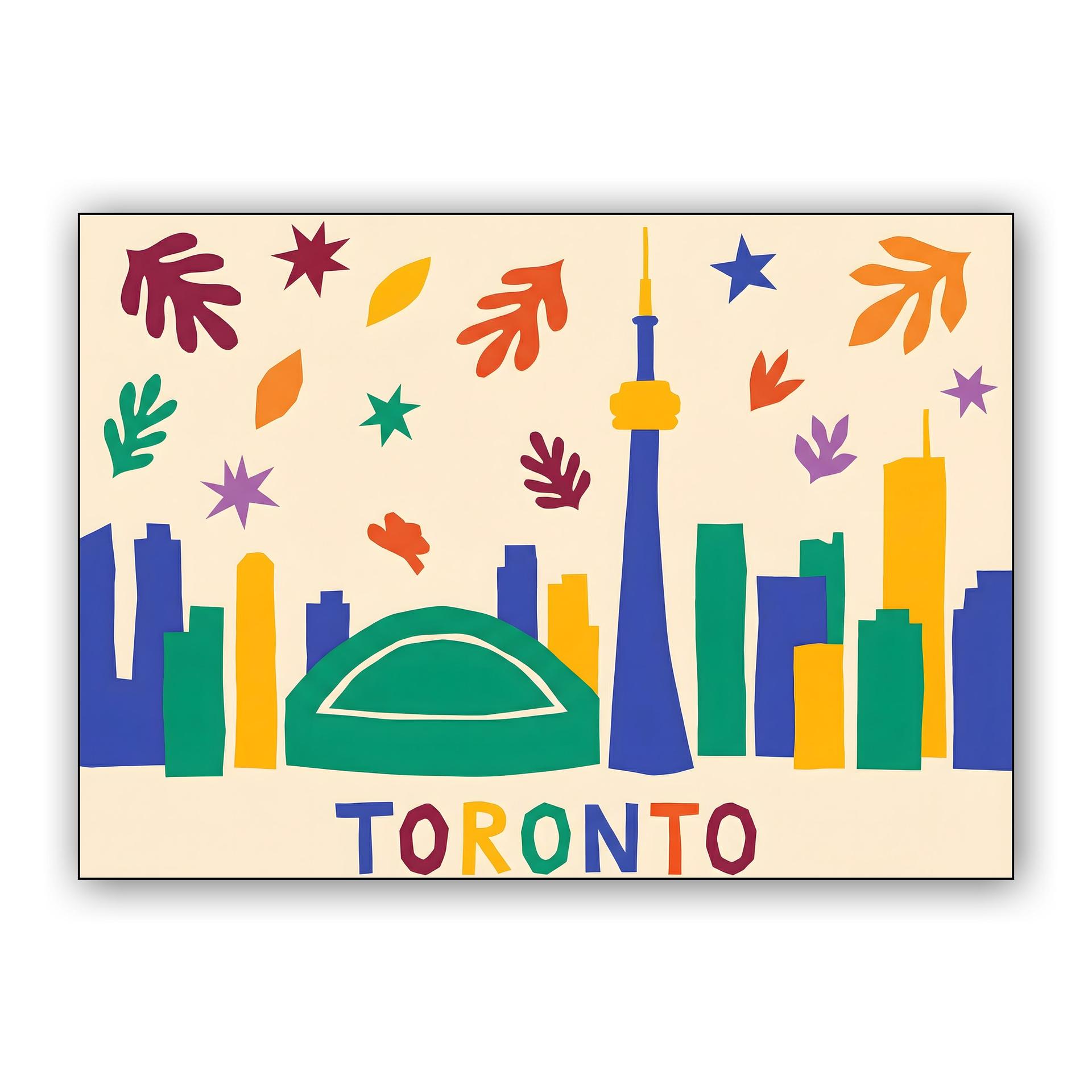 Matisse Style Toronto: CN Tower and Rogers Centre Cutout