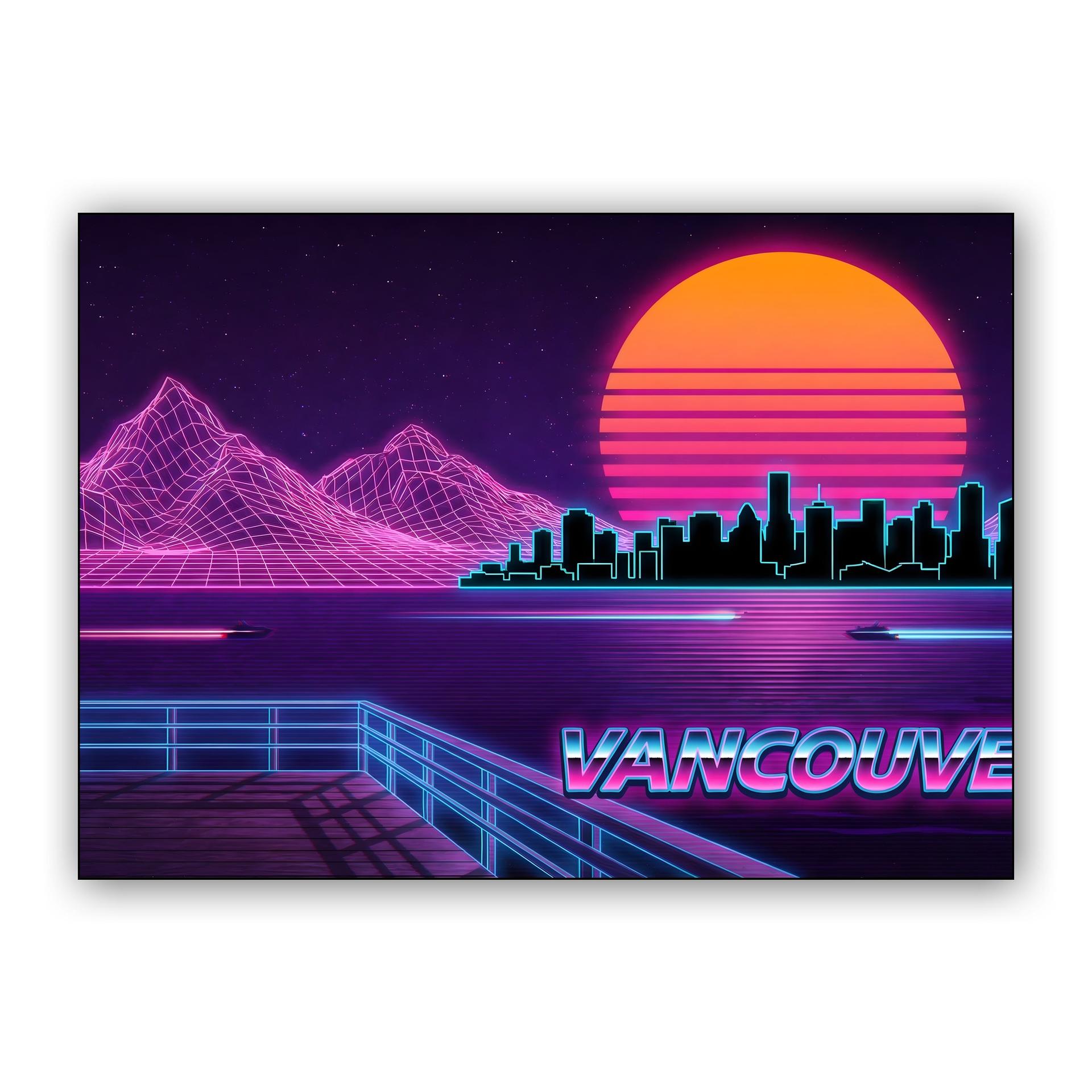 Neon Horizon: Vancouver Synthwave Skyline