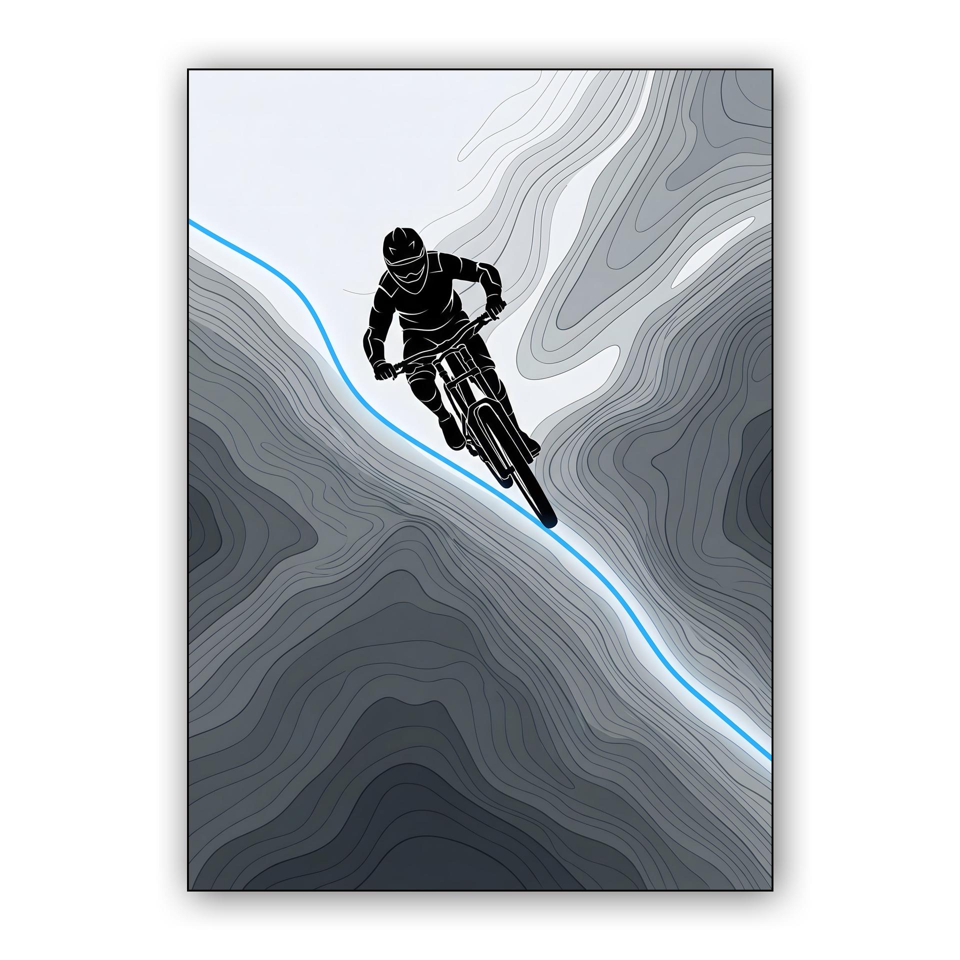 Neon Topography: Mountain Bike Descent