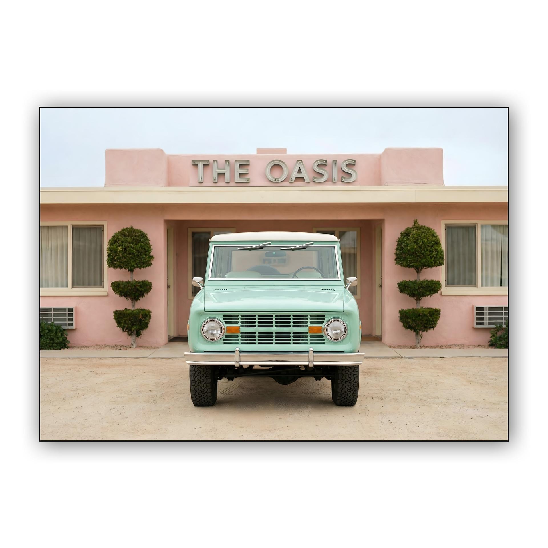 The Oasis: Vintage Bronco at the Pink Motel