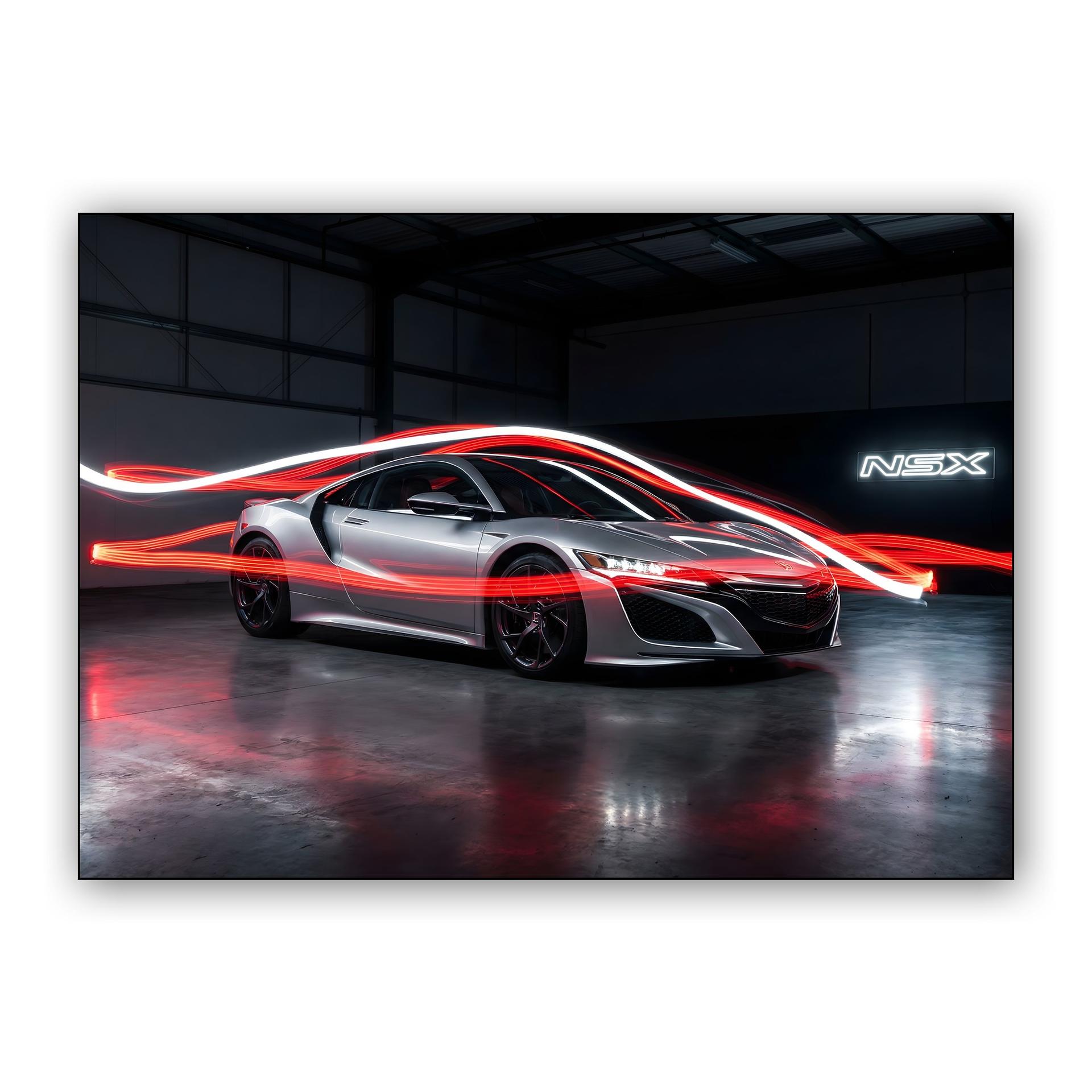Kinetic Glow: Modern Honda NSX Light Painting