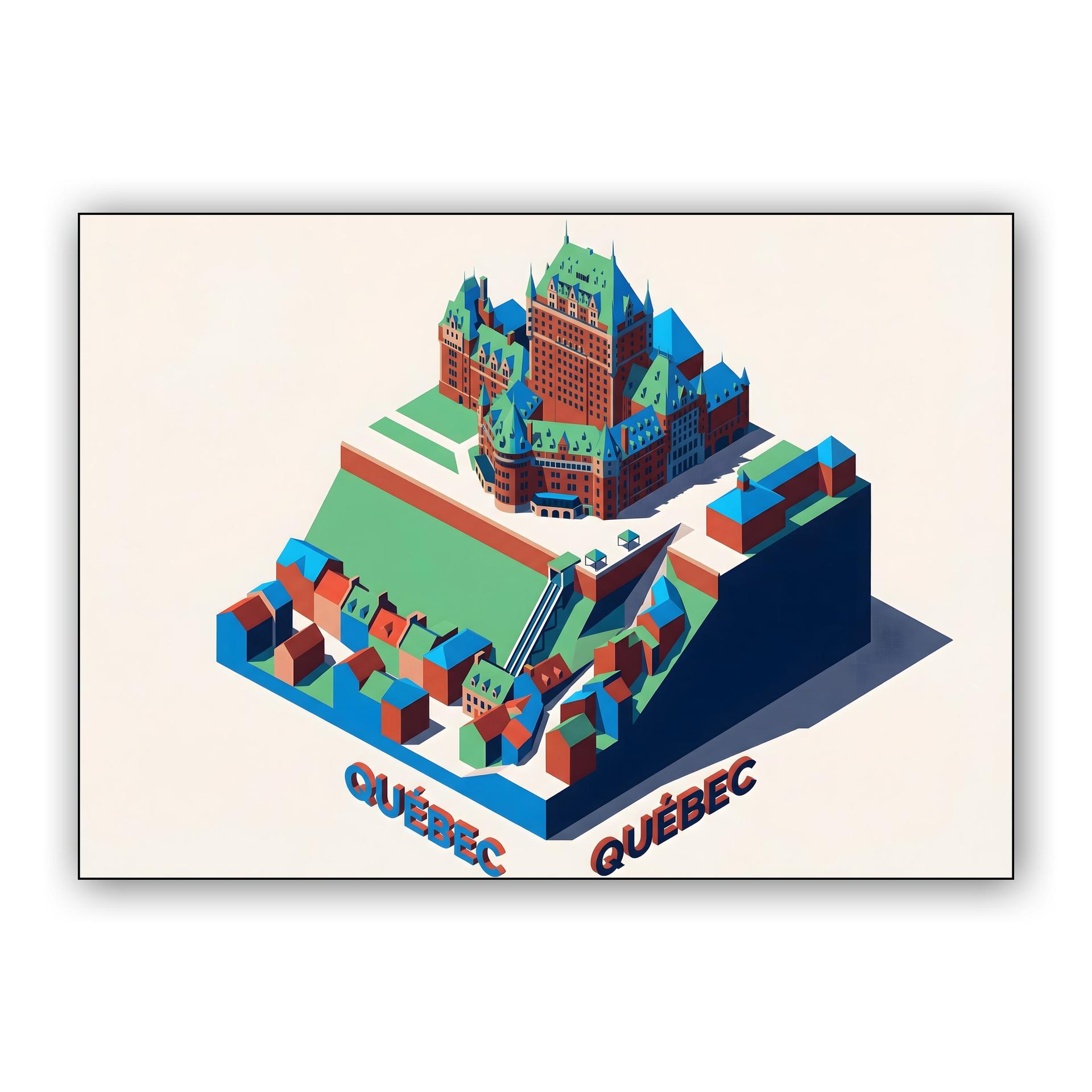Quebec City Isometric Diorama: Le Château Frontenac