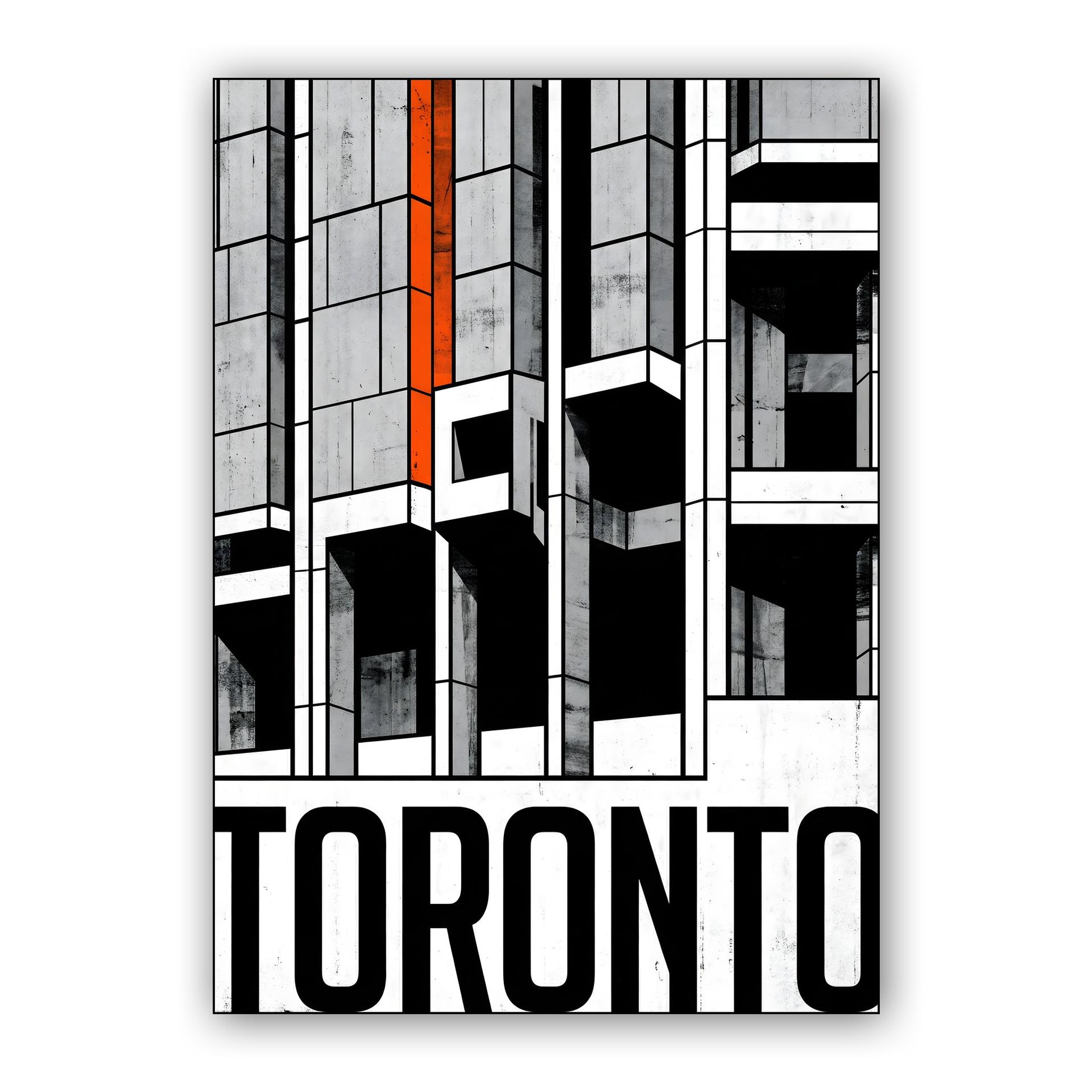 Toronto Brutalist Monolith Graphic Poster
