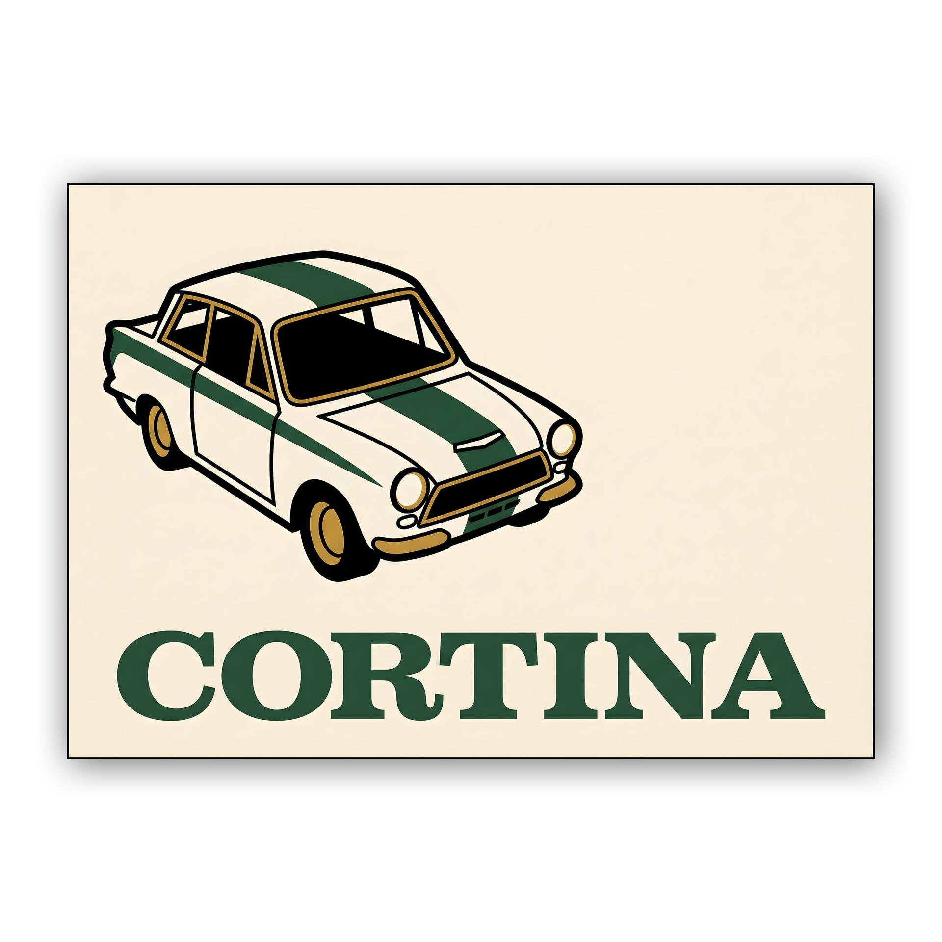 Lotus Cortina Minimalist Graphic Illustration