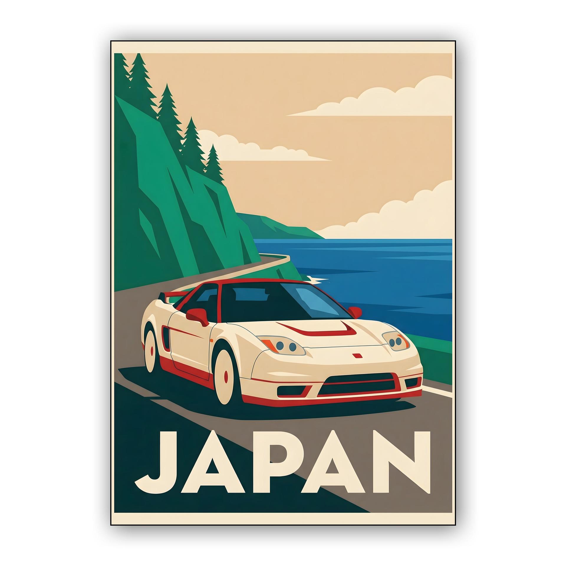 Coastal Cruise: NSX NA2 Japan Travel Poster