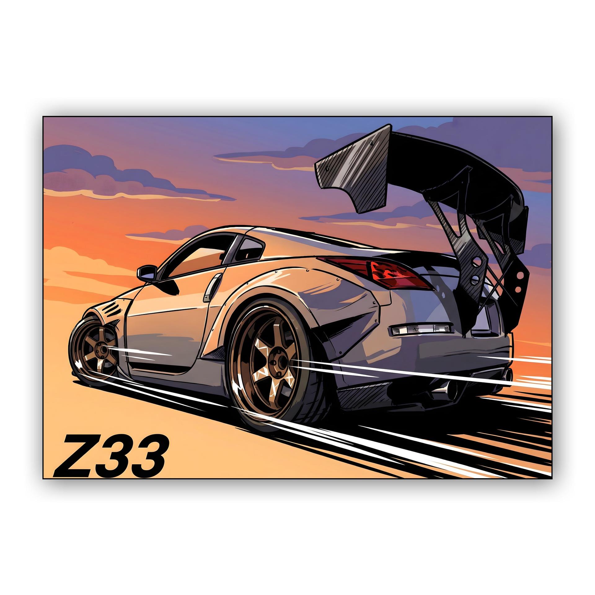 Z33 Sunset Chase: Widebody Velocity