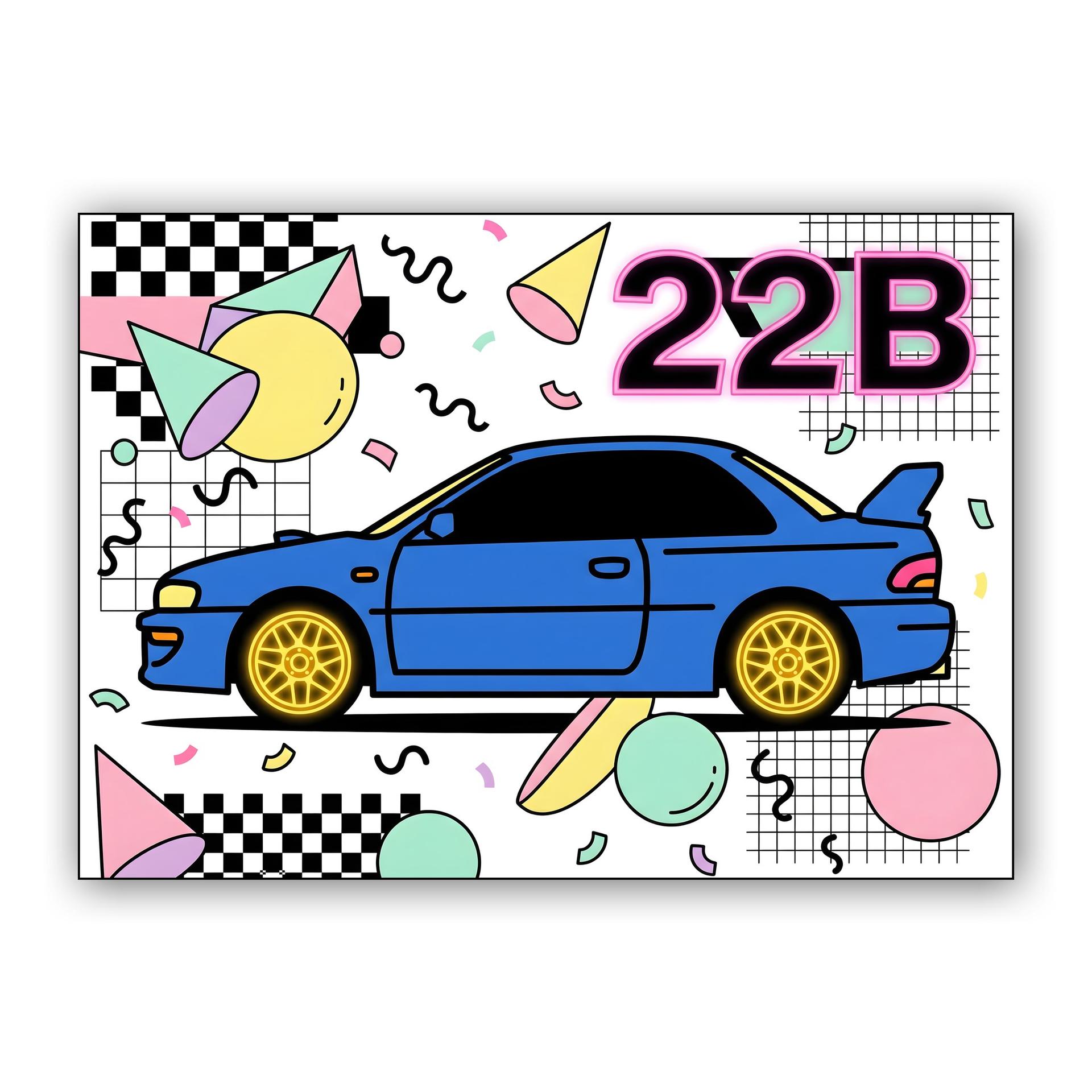 Subaru 22B STi: Retro Memphis Energy