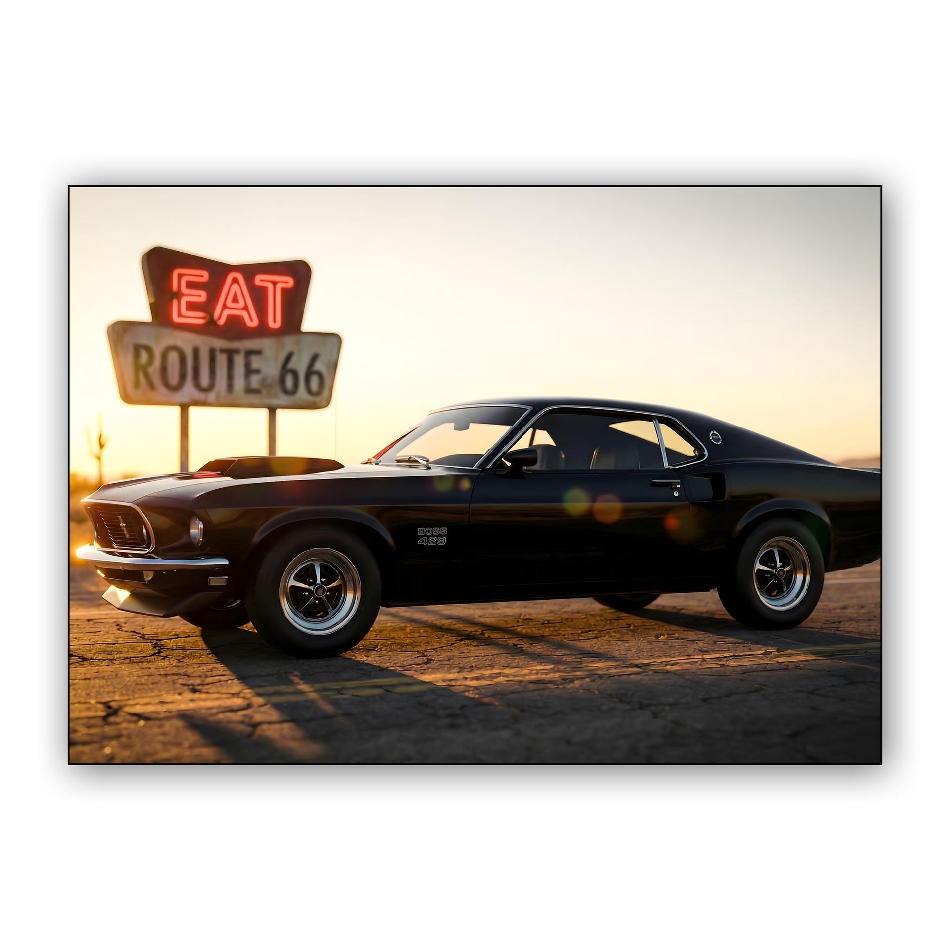 Route 66 Legend: Mustang Boss 429 Sunset