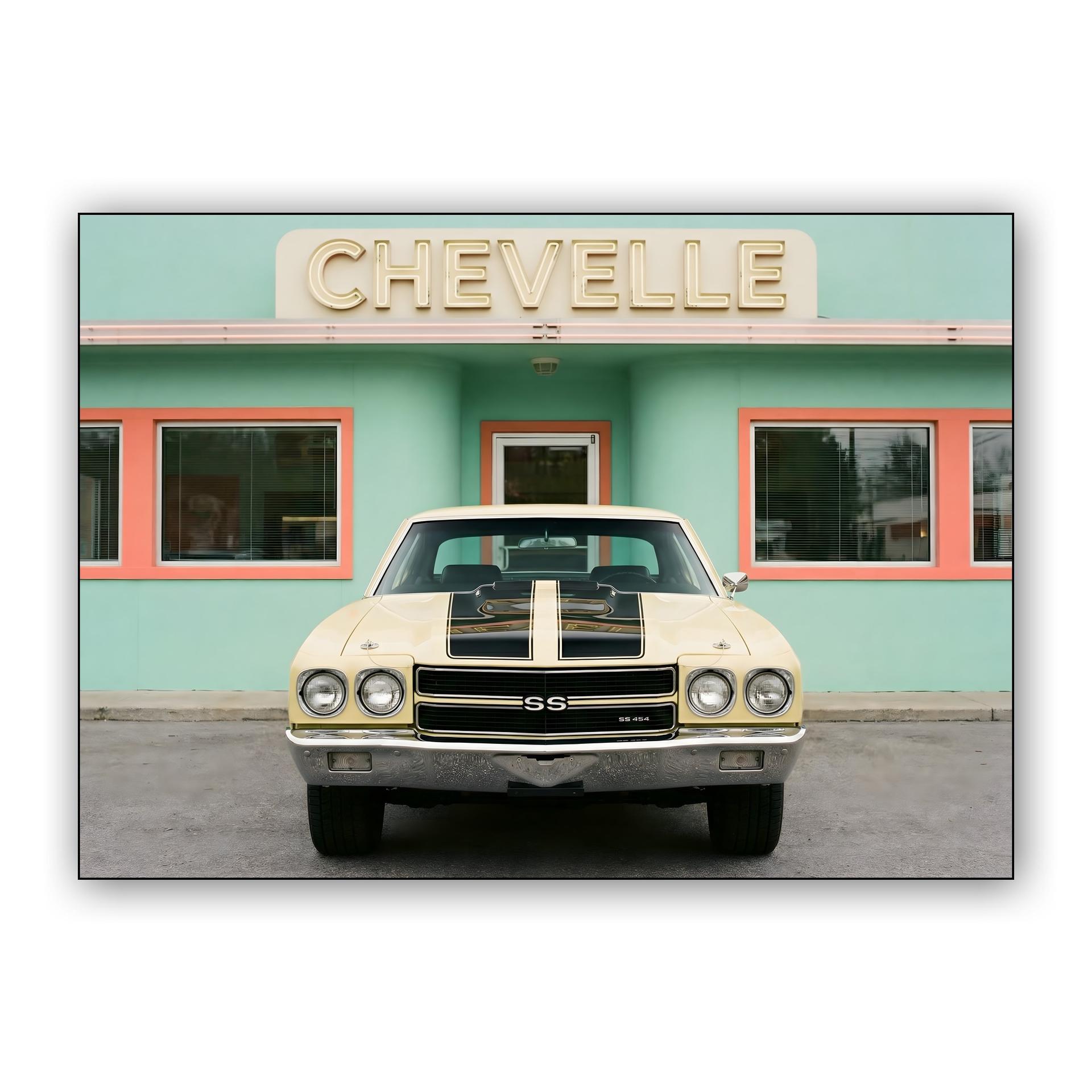 Retro Chevelle: A Study in Teal and Cream