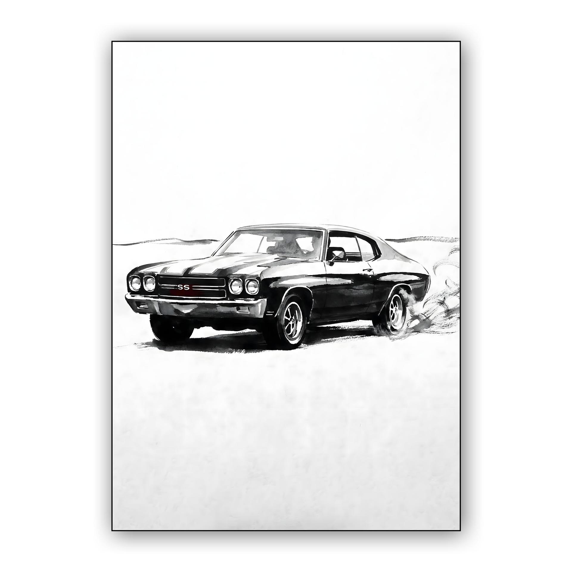 Chevelle SS 454 Ink Wash Burnout