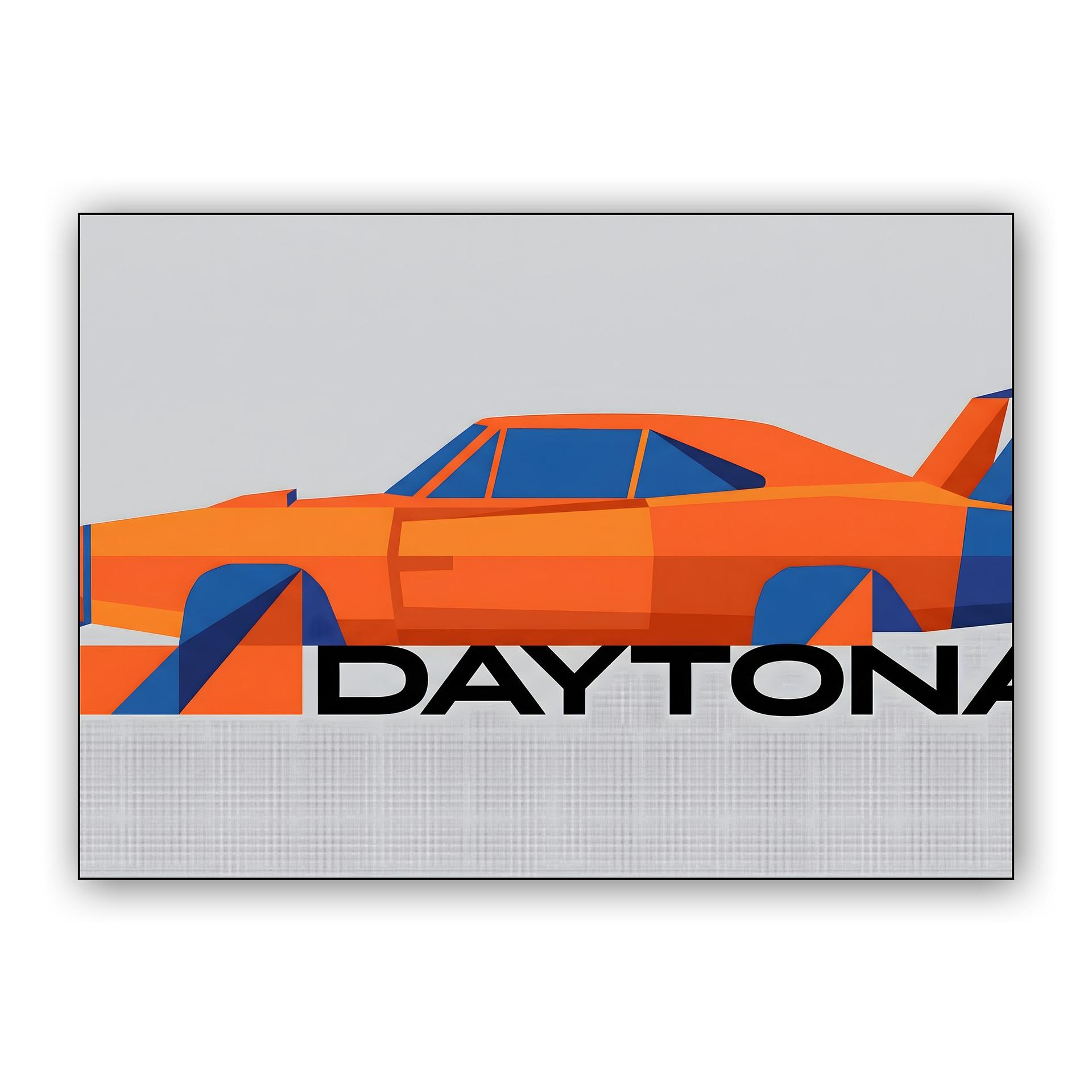 Geometric Dodge Charger Daytona: Low Poly Aero Legend