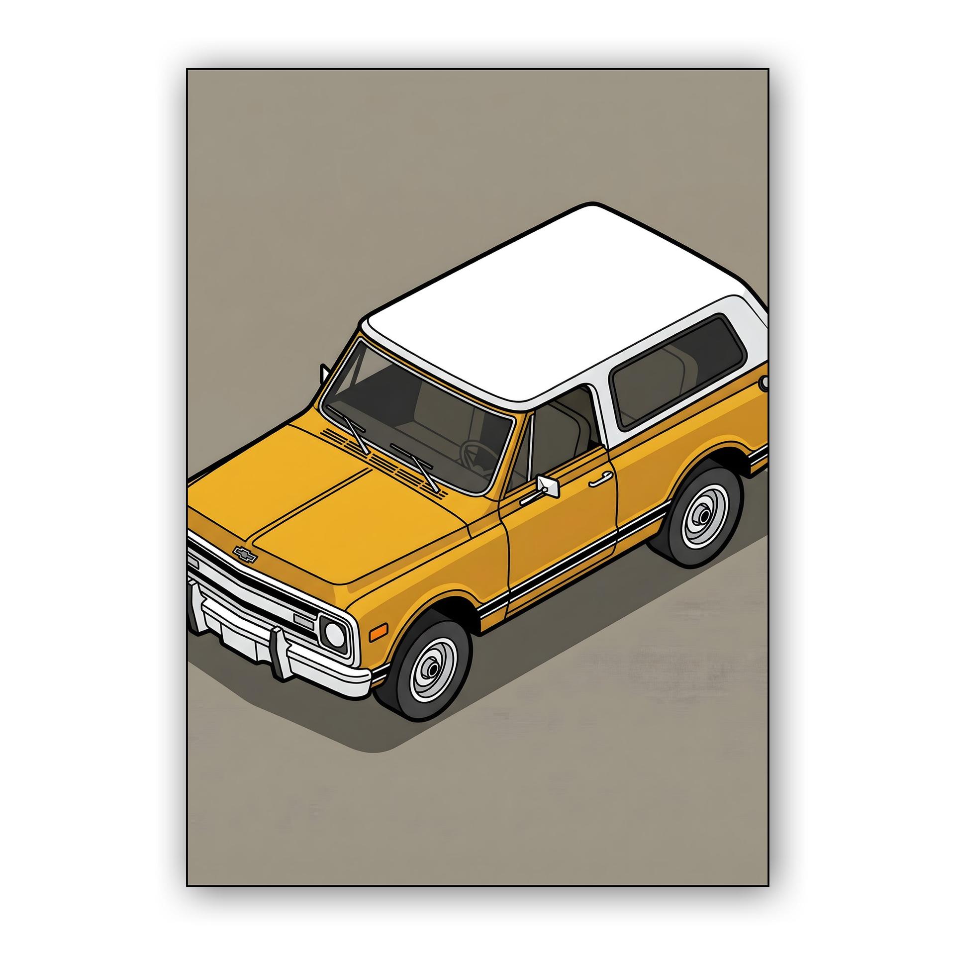 Chevrolet K5 Blazer: Isometric Vintage SUV Illustration